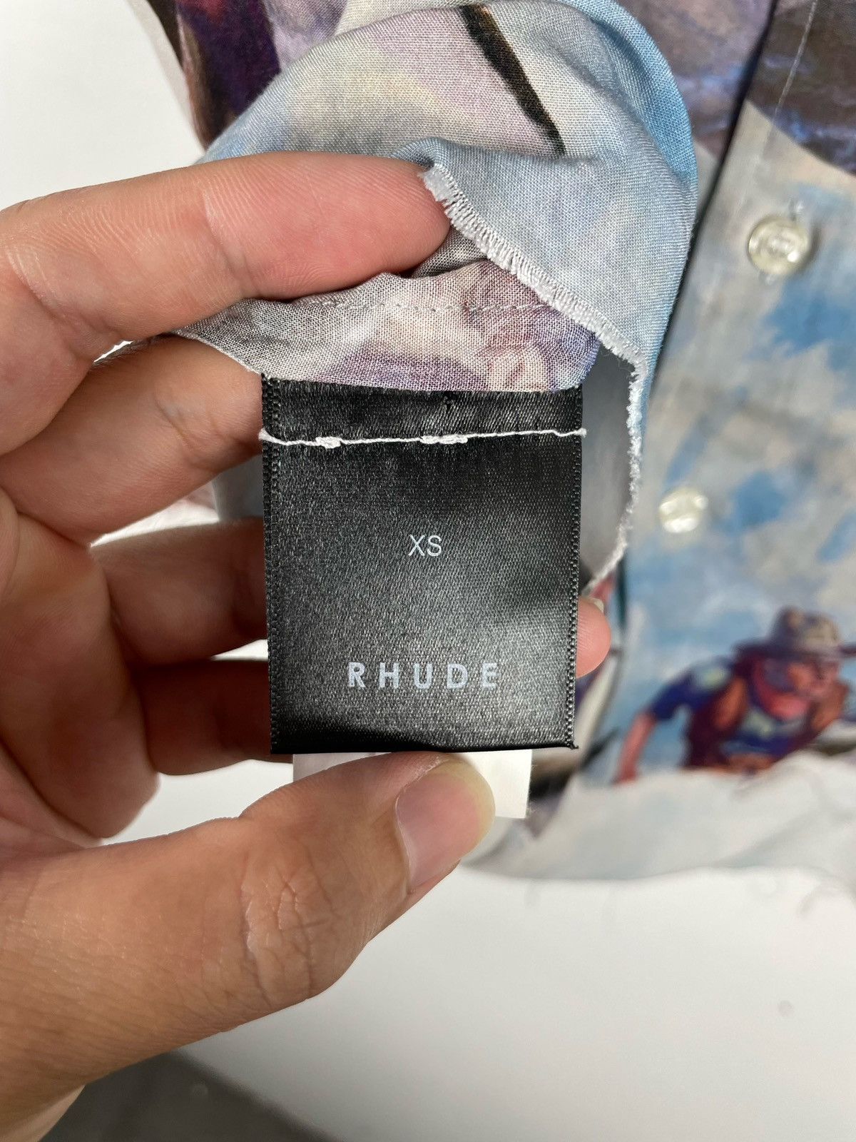 Rhude Rhude Shark Printed Distressed Button Ups Shirt Size US XS / EU 42 / 0 - 9 Thumbnail