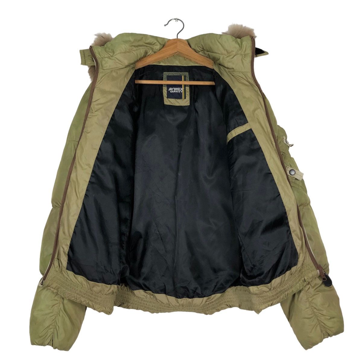 Avirex 🔥Vintage Bomber Jacket Puffer Down Avirex Varsity Mink Fur Size US M / EU 48-50 / 2 - 15 Thumbnail