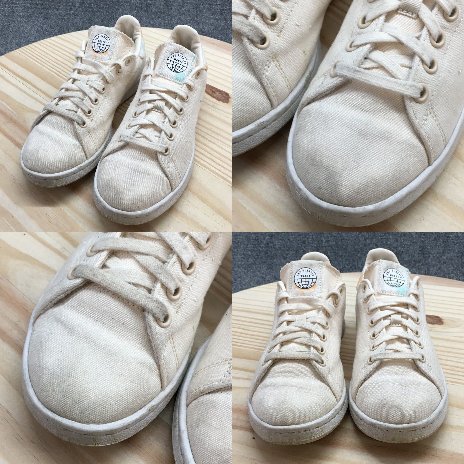 Adidas Adidas Sneaker Womens 7 Cream Stan Smith Wonder Laced Up Casual Comfort H03919 - Sale Size US 7 / IT 37 - 8 Thumbnail