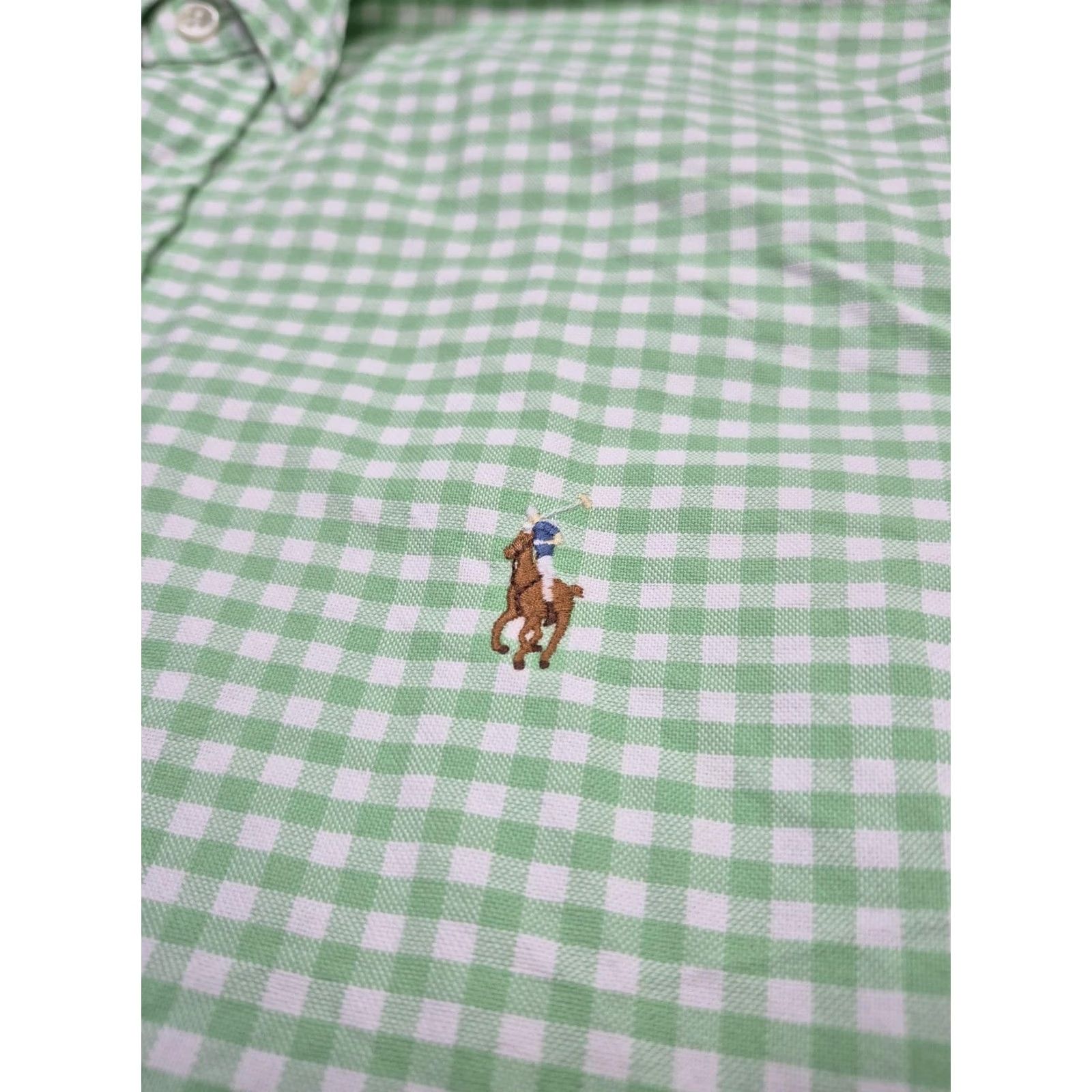 Ralph Lauren Ralph Lauren Shirt Mens M Green Check Classic Fit Button Down L/S Pony Embroidered Polo Logo Casual Shirt Experimental: None? Size US M / EU 48-50 / 2 - 3 Thumbnail