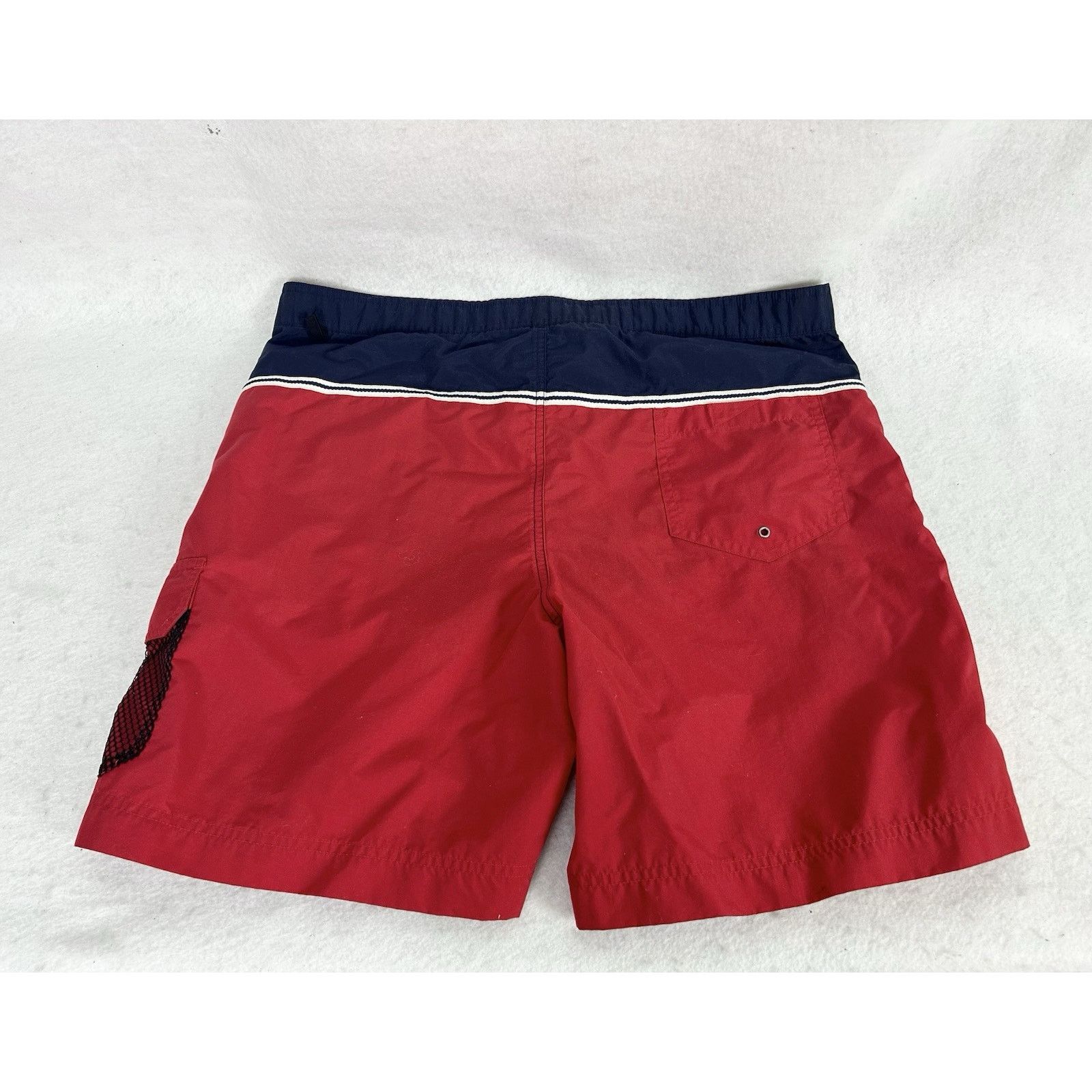 Polo Ralph Lauren VTG Polo Sport Red Striped Swim Trunks Size US 34 / EU 50 - 3 Thumbnail