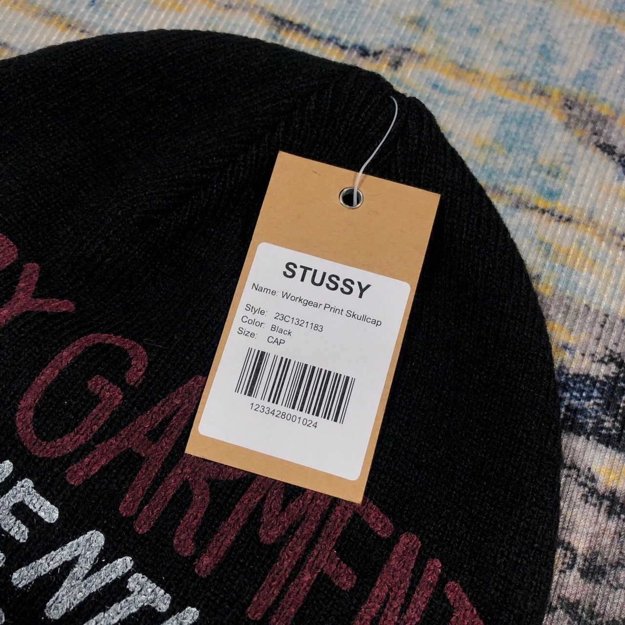 Stussy Stussy Workgear Print Skullcap Beanie Size ONE SIZE - 6 Thumbnail