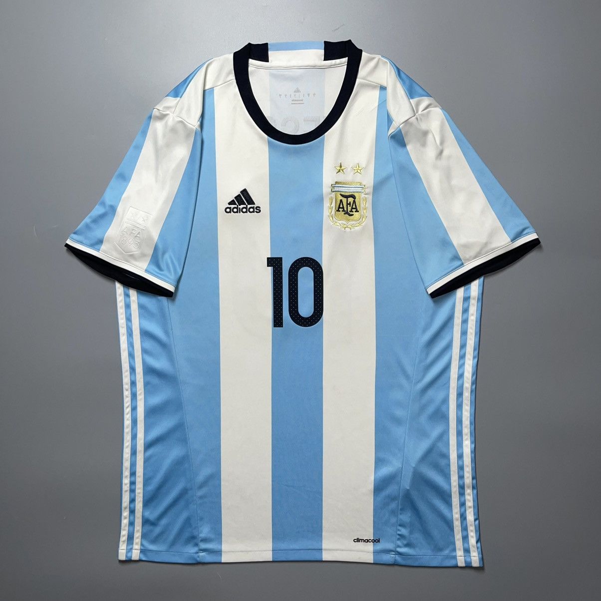 Adidas ARGENTINA ADIDAS 2016 COPA AMERICA FOOTBALL JERSEY #10 MESSI Size US L / EU 52-54 / 3 - 2 Thumbnail