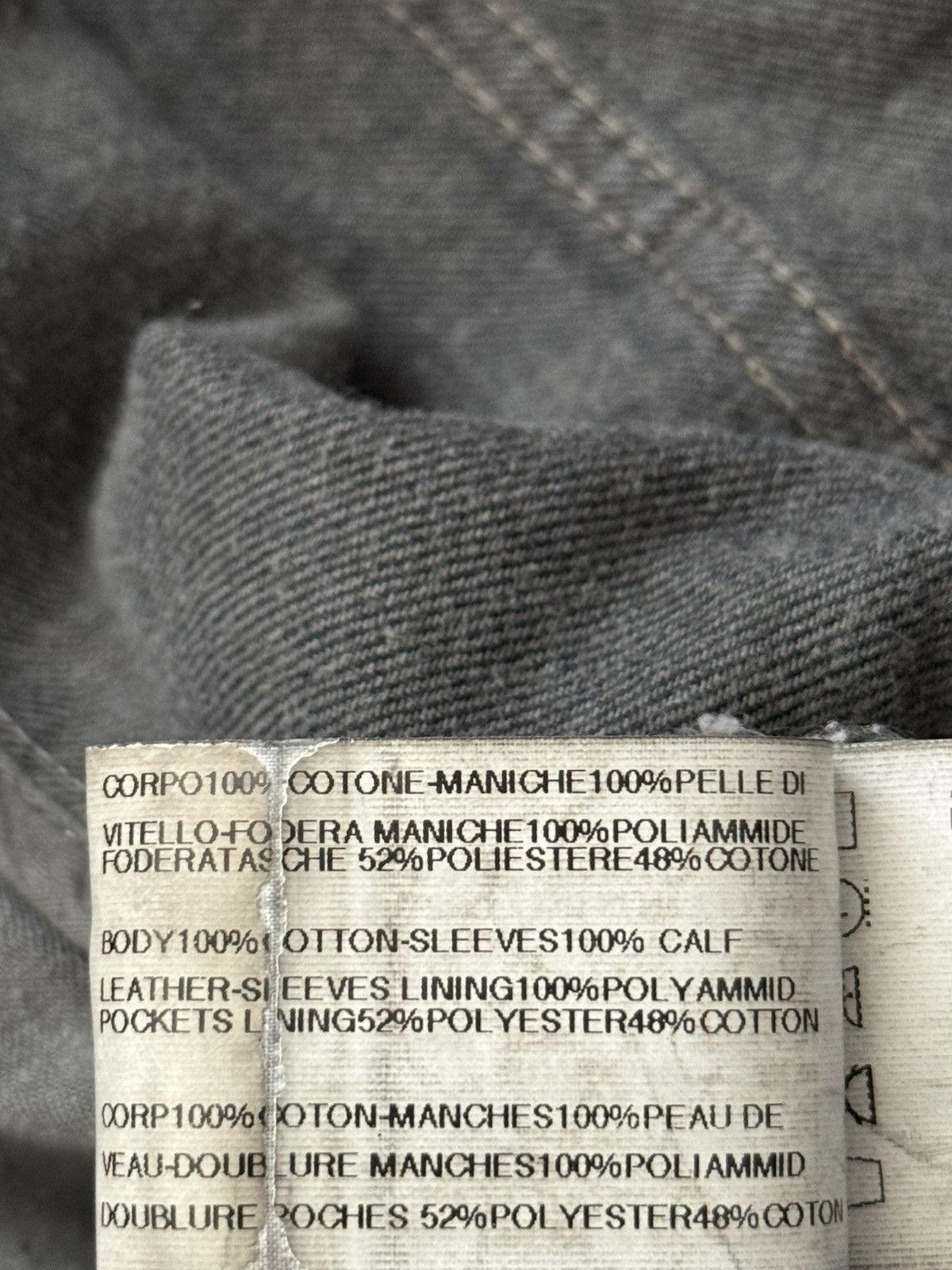 Rick Owens Drkshdw 2010s Rick Owens DRKSHDW Leather Sleeves Slave Denim Jacket Size US S / EU 44-46 / 1 - 17 Thumbnail