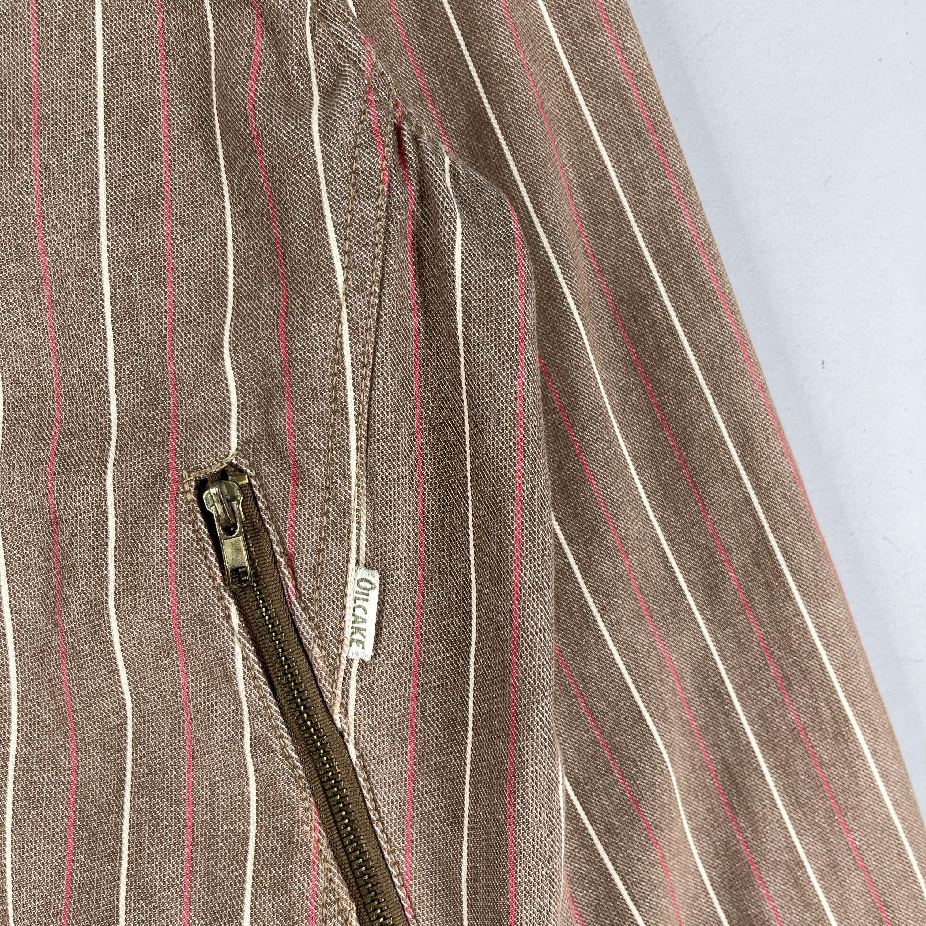 Japanese Brand Vintage OILCAKE Japan Pinstripe Denim Bondage Bikers Jacket Size US M / EU 48-50 / 2 - 4 Thumbnail