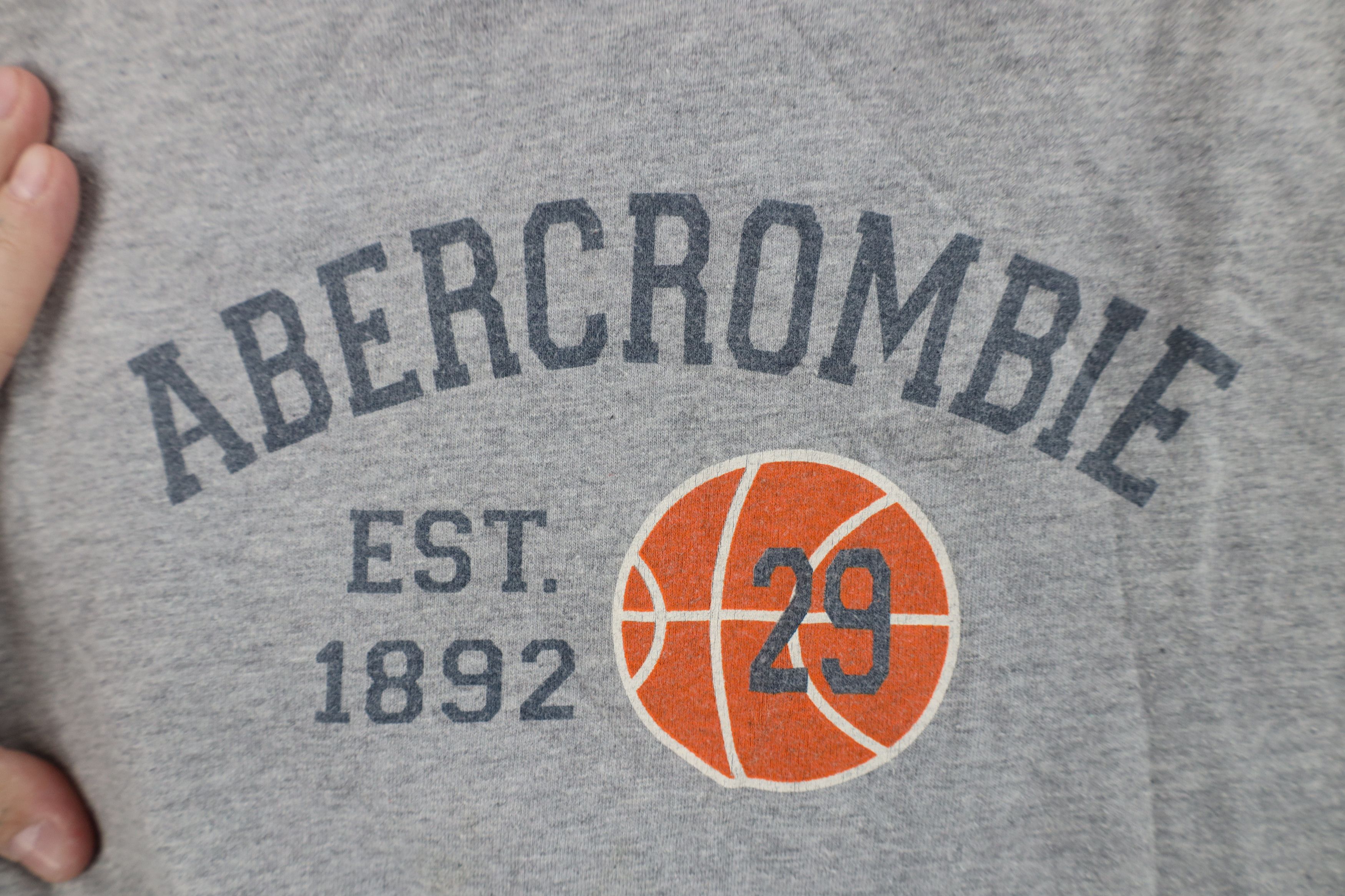Abercrombie & Fitch Vintage 90s Abercrombie & Fitch Basketball T-Shirt Gray USA Size US L / EU 52-54 / 3 - 4 Thumbnail