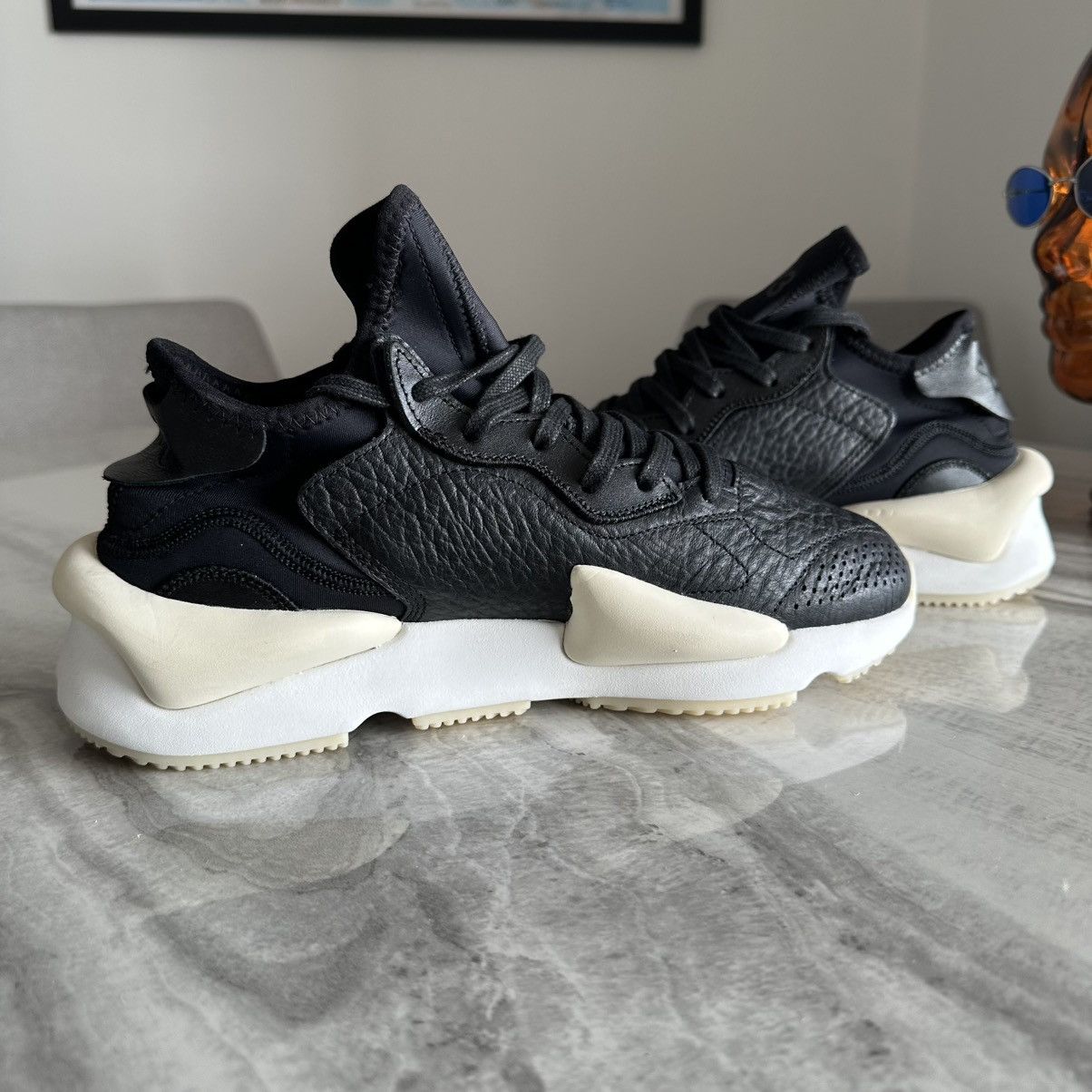 Adidas × Y-3 adidas Y-3 Kaiwa Black / Off-White / Bliss Sneakers Size US 8 / EU 41 - 5 Thumbnail