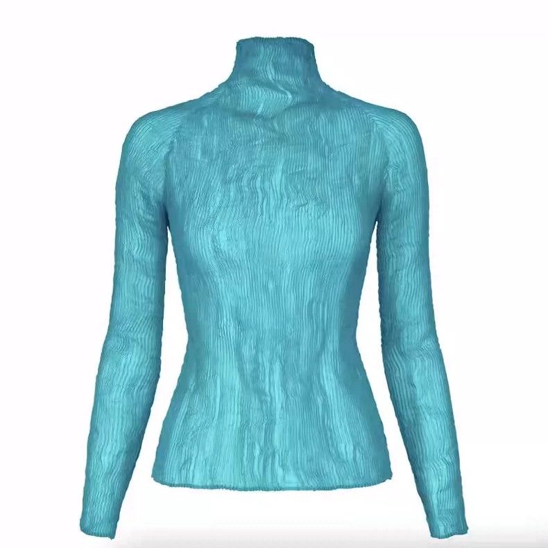 Issey Miyake Issey Miyake Blue main line wicker see-through high-neck t Size M / US 6-8 / IT 42-44 - 2 Thumbnail