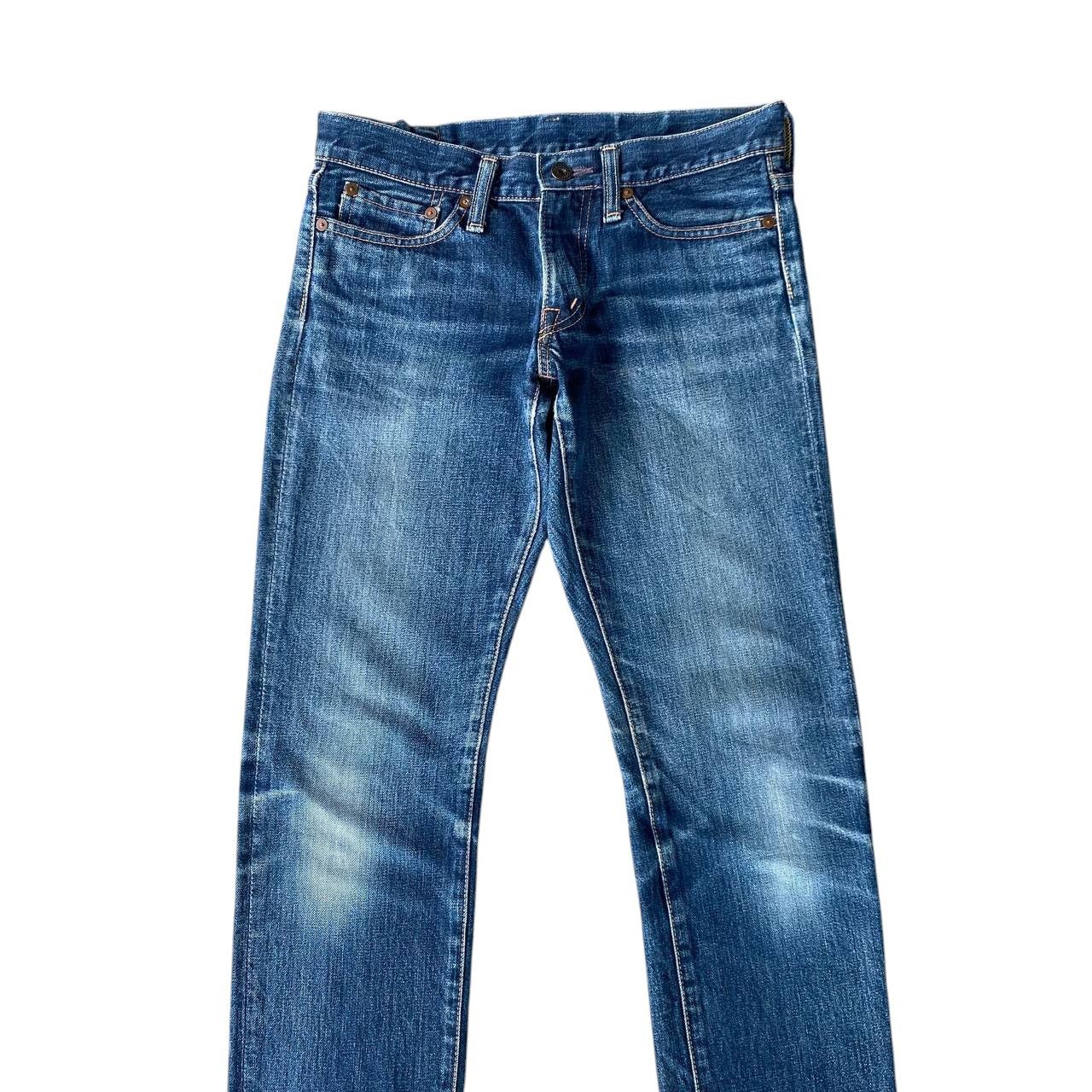 Kapital VINTAGE KAPITAL BY KIRO HIRATA FADED BLUE LOWRISE SLIMFIT Size US 28 / EU 44 - 3 Thumbnail
