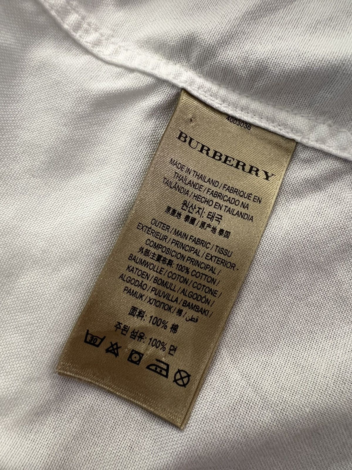 Burberry Burberry Women's White Cotton Button-Down Shirt Size XS / US 0-2 / IT 36-38 - 6 Thumbnail