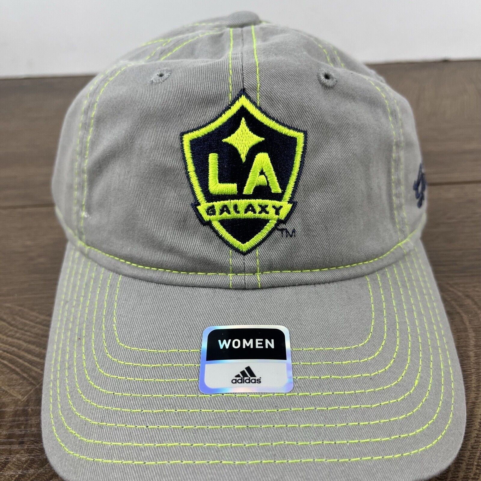 Adidas LA Galaxy Adidas Hat Womens MLS Hat Gray Cap Adjustable Hat Size ONE SIZE - 5 Thumbnail