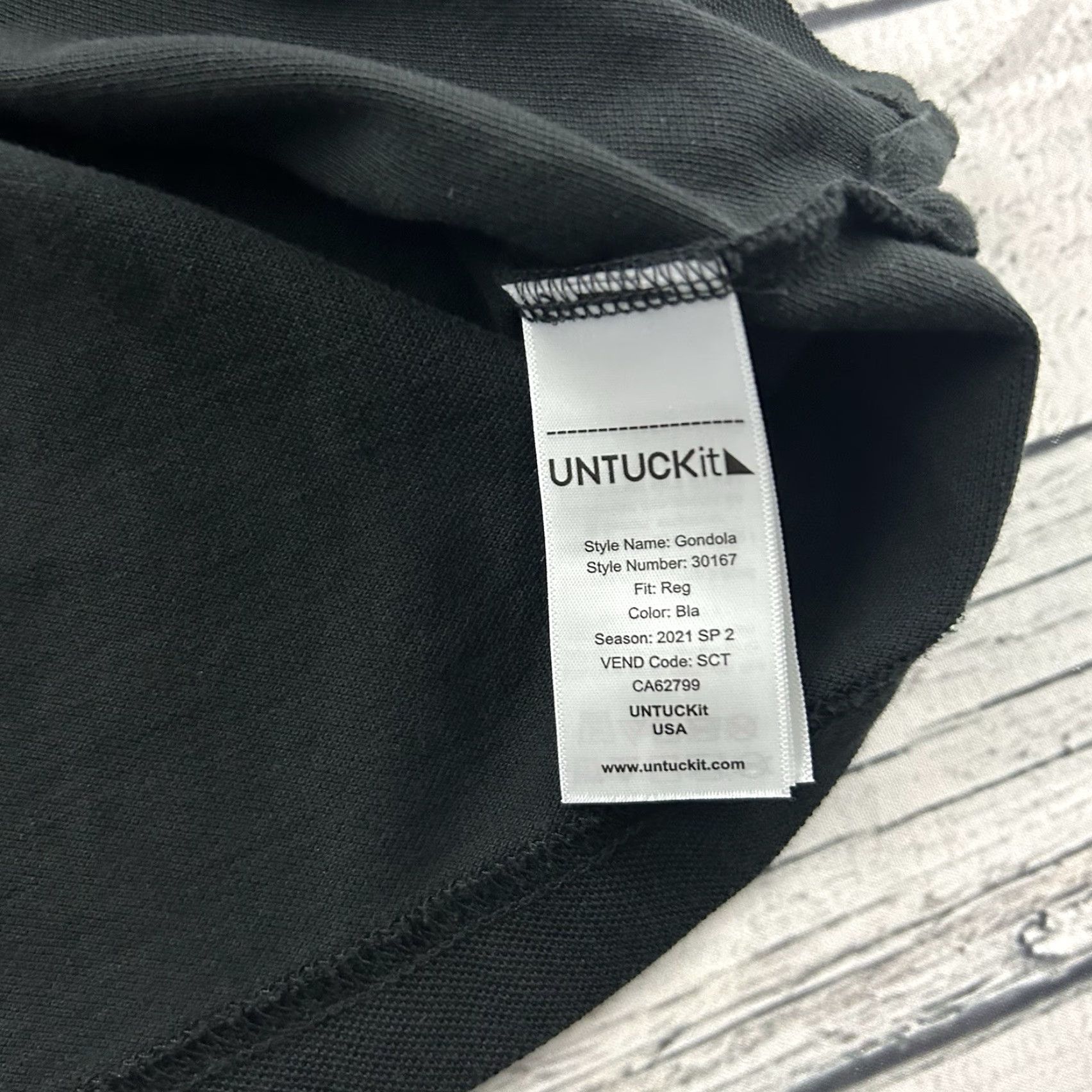 UNTUCKit UNTUCKit Gondola Short Sleeve Button Front Polo Shirt Men's XL Black Size US XL / EU 56 / 4 - 5 Thumbnail