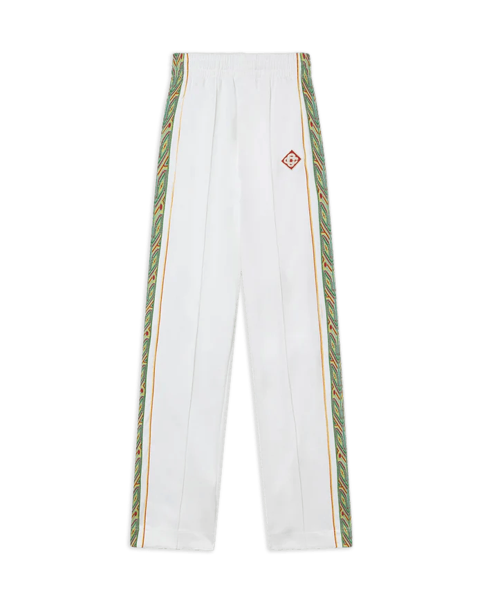 Casablanca o1mle0125 Futuro Laurel Track Sweatpant & Jogger in White Size US 30 / EU 46 - 1 Thumbnail