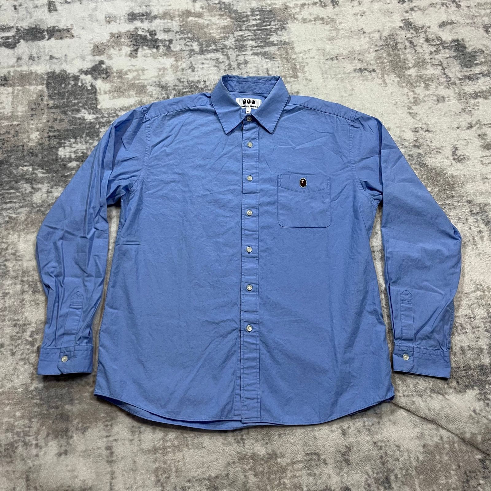 Bape × Comme des Garcons Authentic Bape x Comme Des Garçons Button Up Dress Shirt XL Size US XL / EU 56 / 4 - 2 Thumbnail