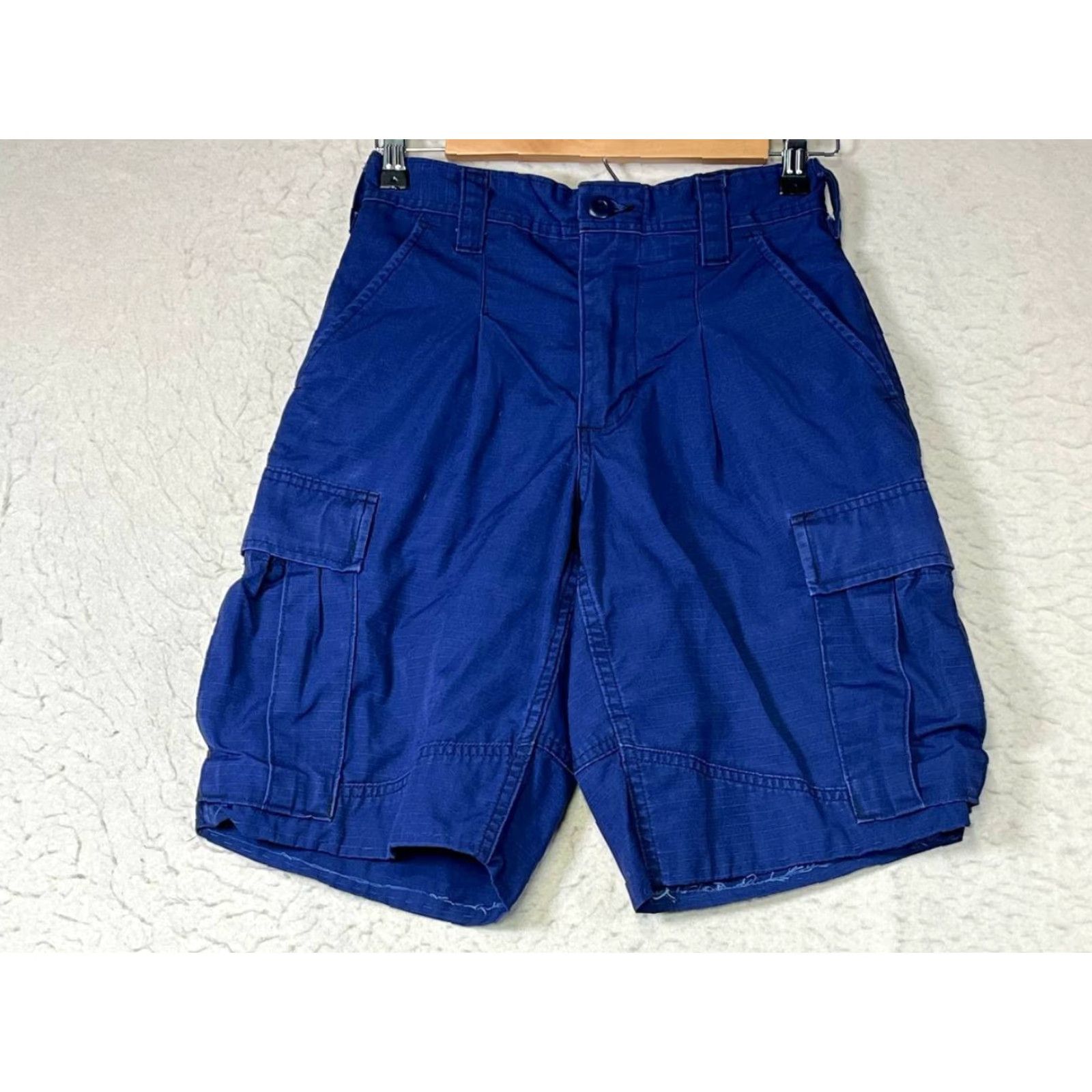 Vintage Navy Military Trousers Operational Dress Uniform Cargo Shorts XS Blue Size US 27 - 2 Thumbnail
