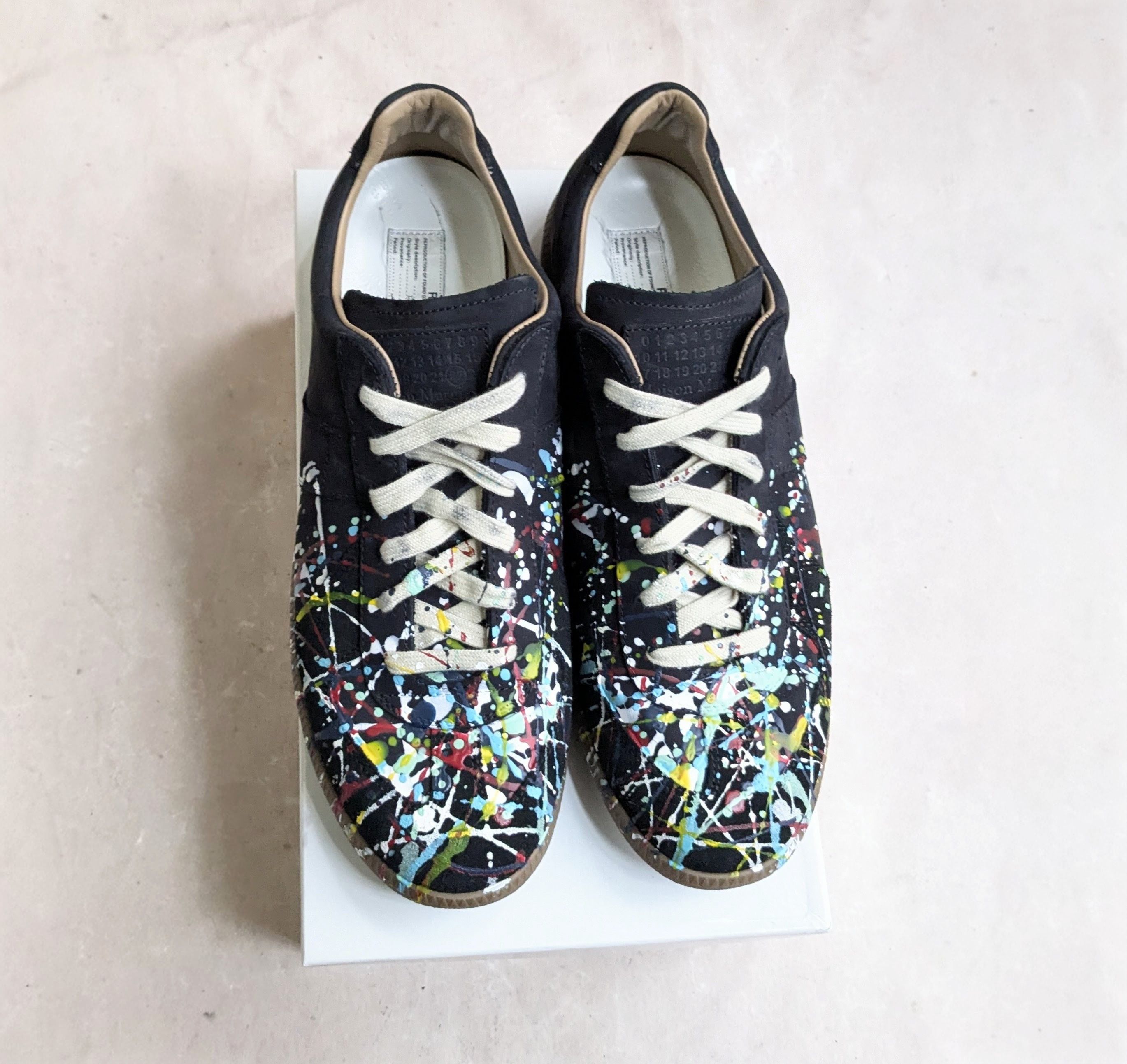 Maison Margiela Maison Margiela Replica GAT Black Paint Splatter 13 46 Size US 13 / EU 46 - 1 Thumbnail