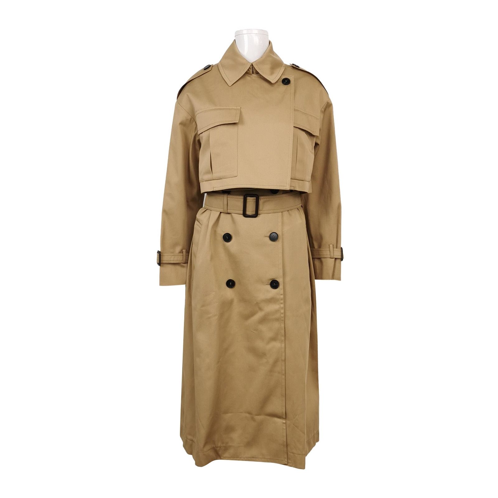 Weekend Max Mara Weekend Max Mara Cotton Lapel Trench Coat S/US4 Size S / US 4 / IT 40 - 1 Thumbnail