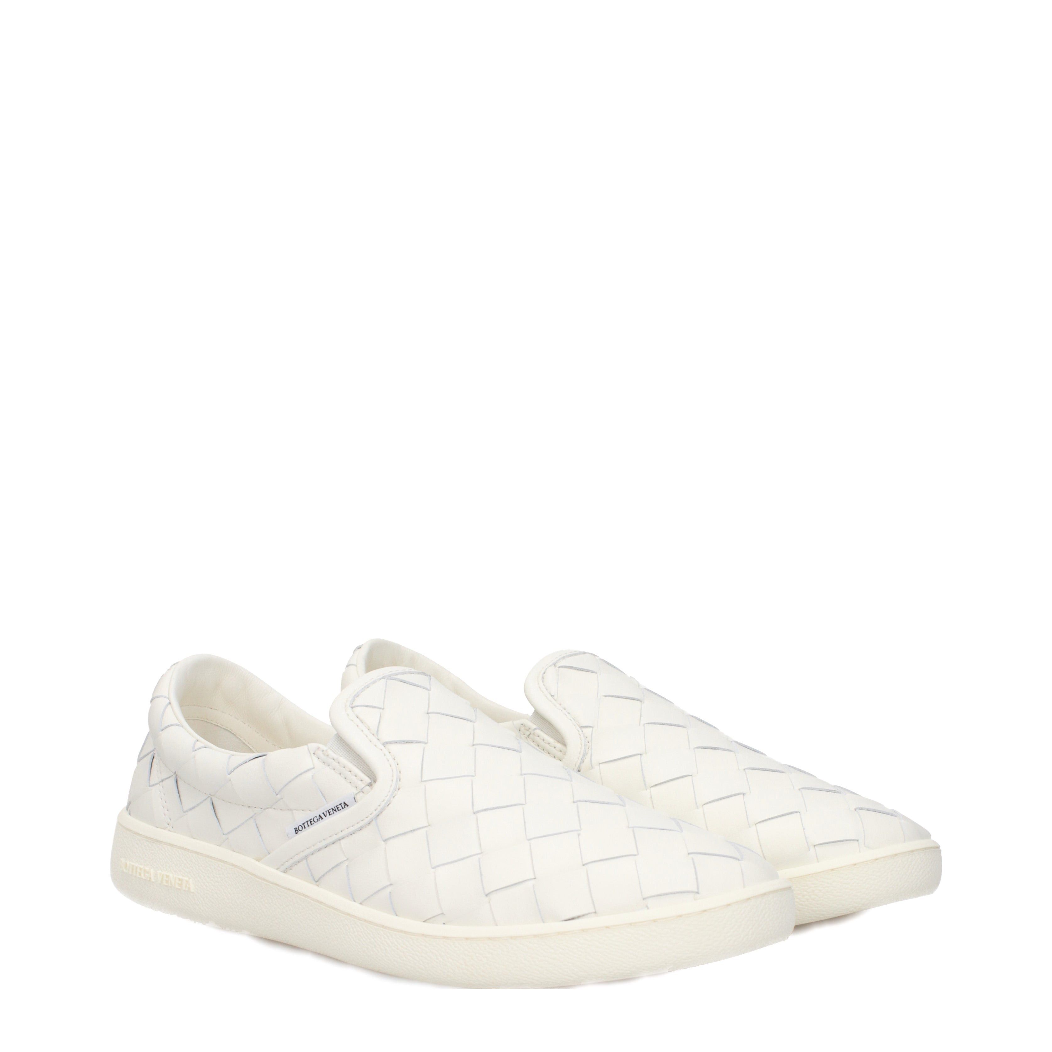 Bottega Veneta Slip-Ons In Leather Shoes in Beige, Men's (Size 7)