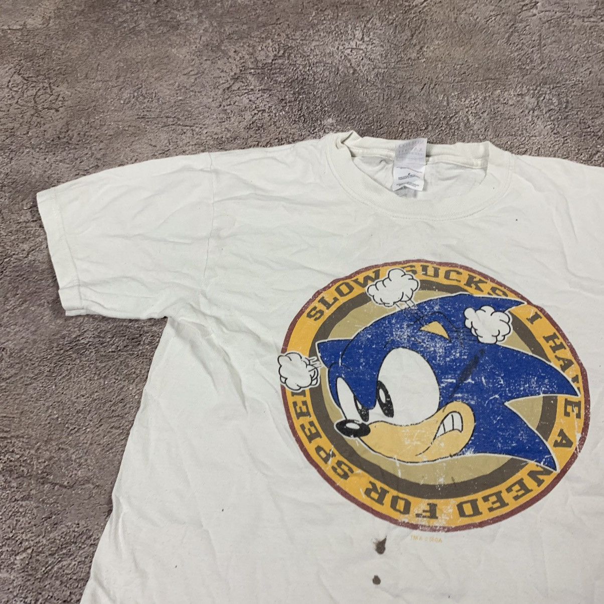 Vintage Vintage Y2K Sun Faded Sonic Graphic Tee Skate Streetwear S Size US S / EU 44-46 / 1 - 2 Thumbnail