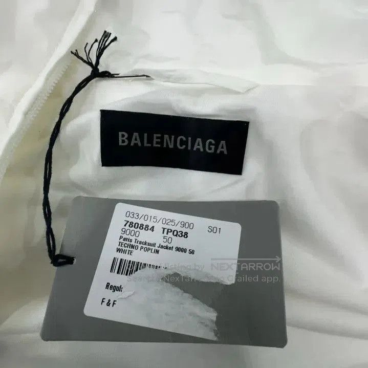 Balenciaga Balenciaga White Letter Print Zip Jacket. Size US L / EU 52-54 / 3 - 4 Thumbnail
