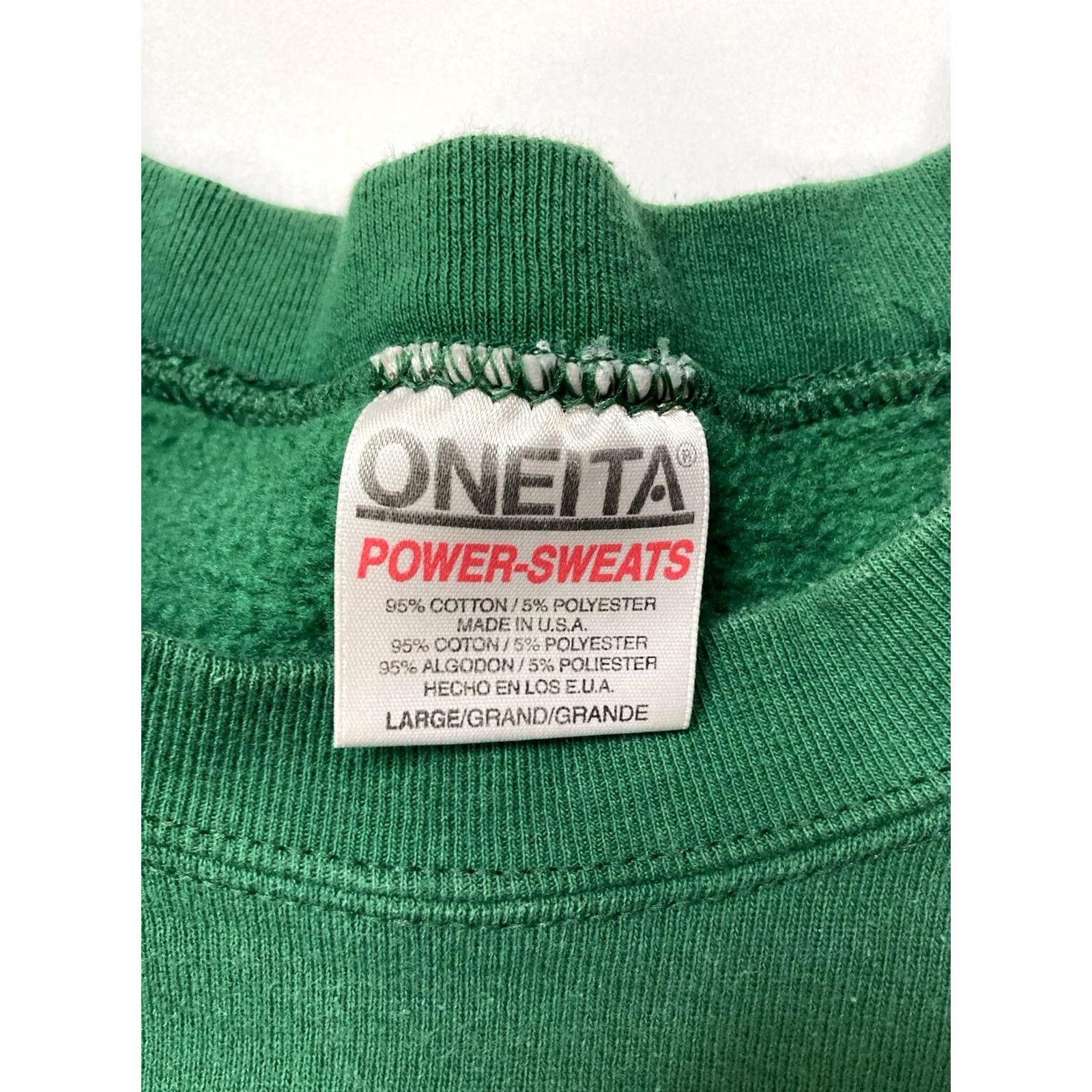 Vintage VINTAGE Oneita Sweatshirt Men Medium Green Embroidered Texas Holiday 90s Crewneck Size US M / EU 48-50 / 2 - 4 Thumbnail