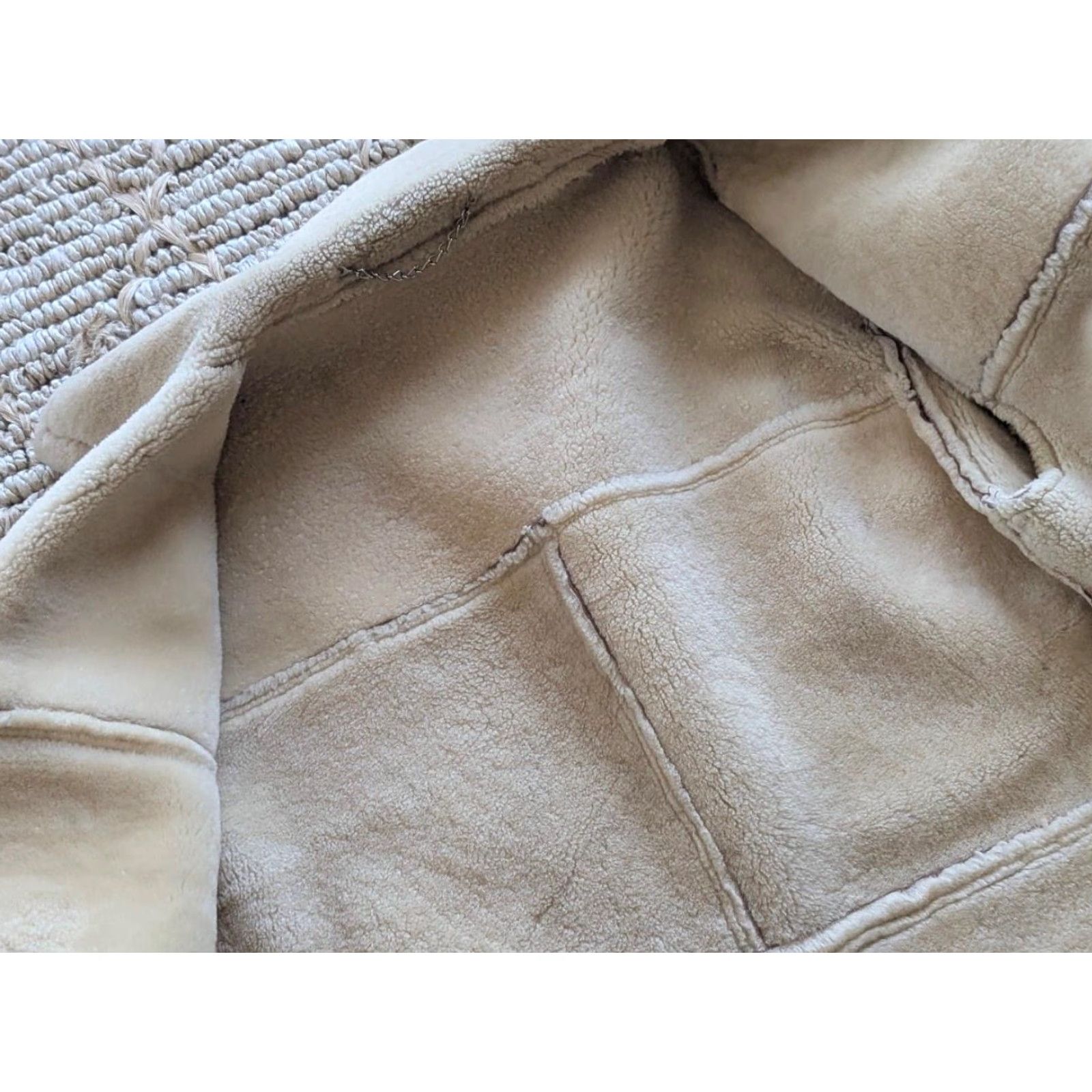 Vintage VINTAGE Rancher Lakeland coat 42 Brown Shearling wool Pile leather Sheepskin M Men Western Cowboy Overcoat USA Size US M / EU 48-50 / 2 - 7 Thumbnail