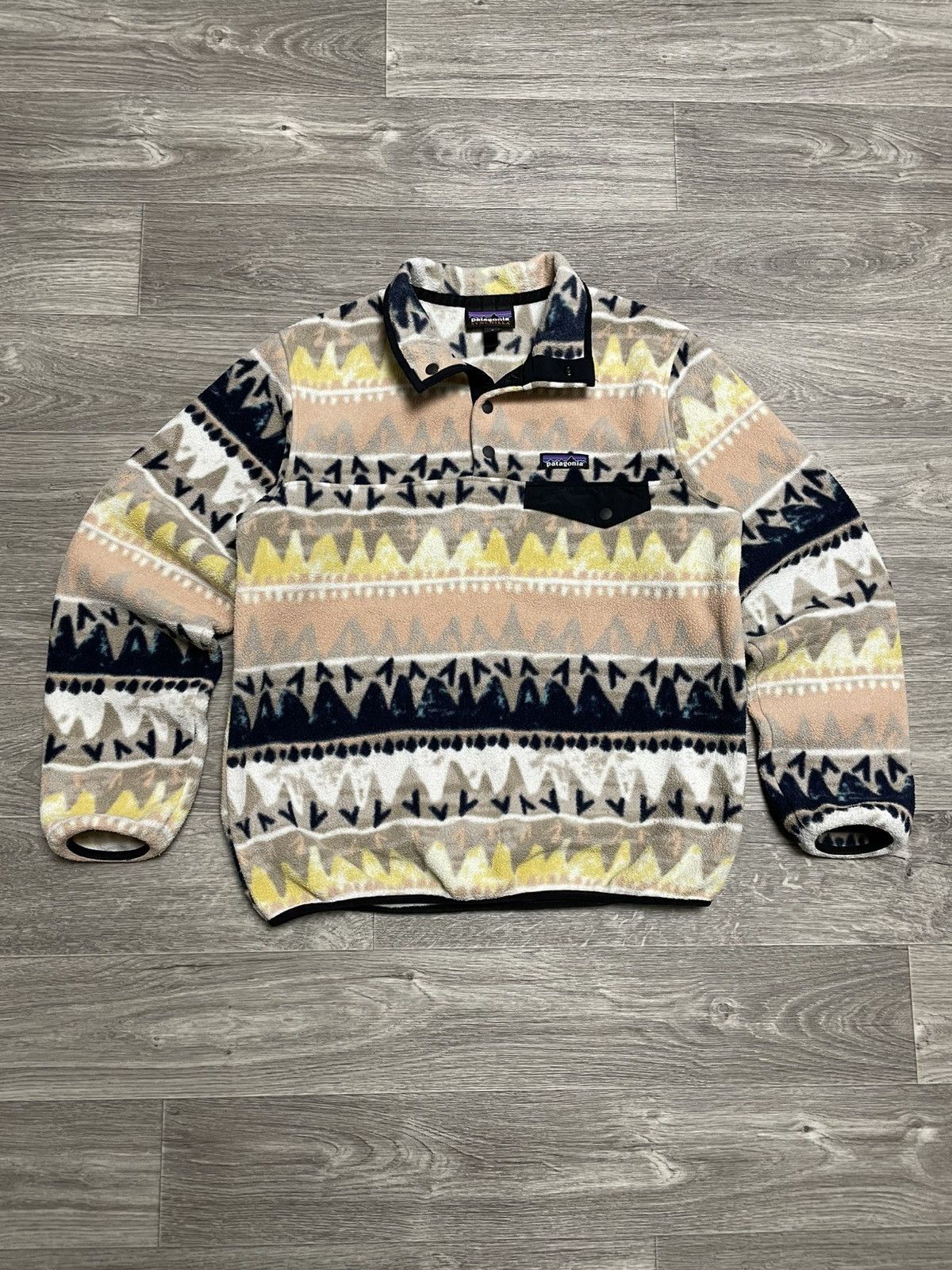 Vintage Patagonia Synchilla Aztec Fleece Snap T Pullover