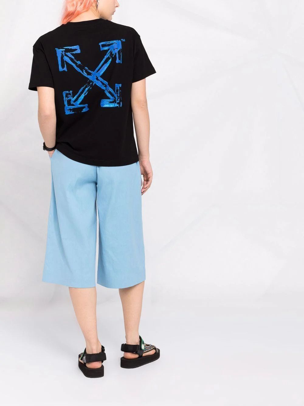 Off-White o1gr1nt0325 Painted Arrows Reg T-Shirt in Black Size XXS / US 00 / IT 34 - 2 Thumbnail