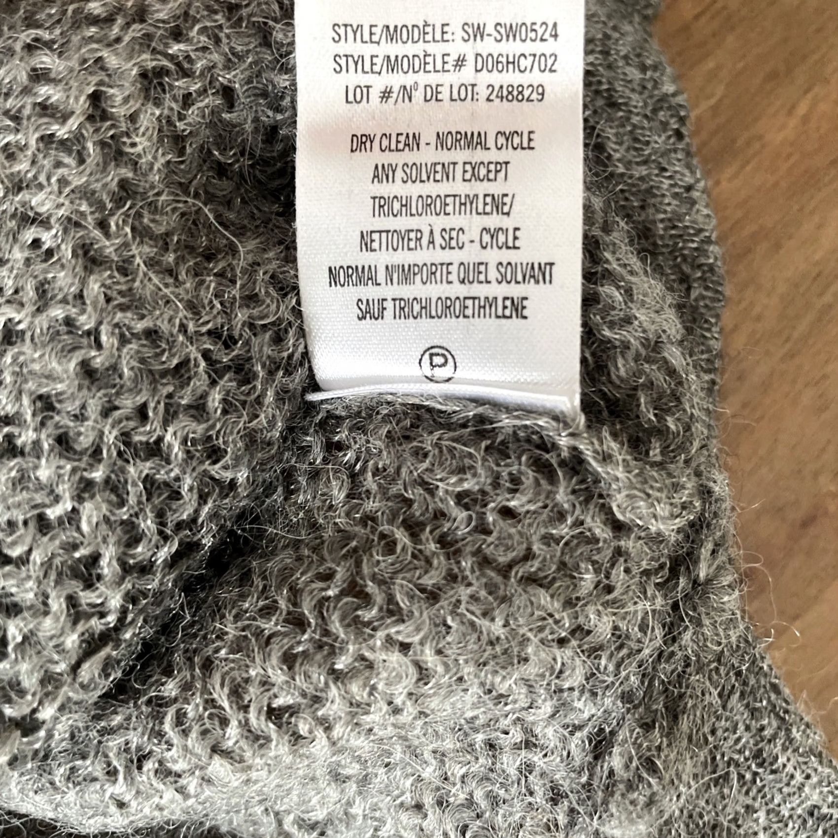 Helmut Lang HELMUT LANG Gray Alpaca Long Sleeve Blouse Womens Medium Plunge V Neck Top Knit Loose Size M / US 6-8 / IT 42-44 - 7 Thumbnail
