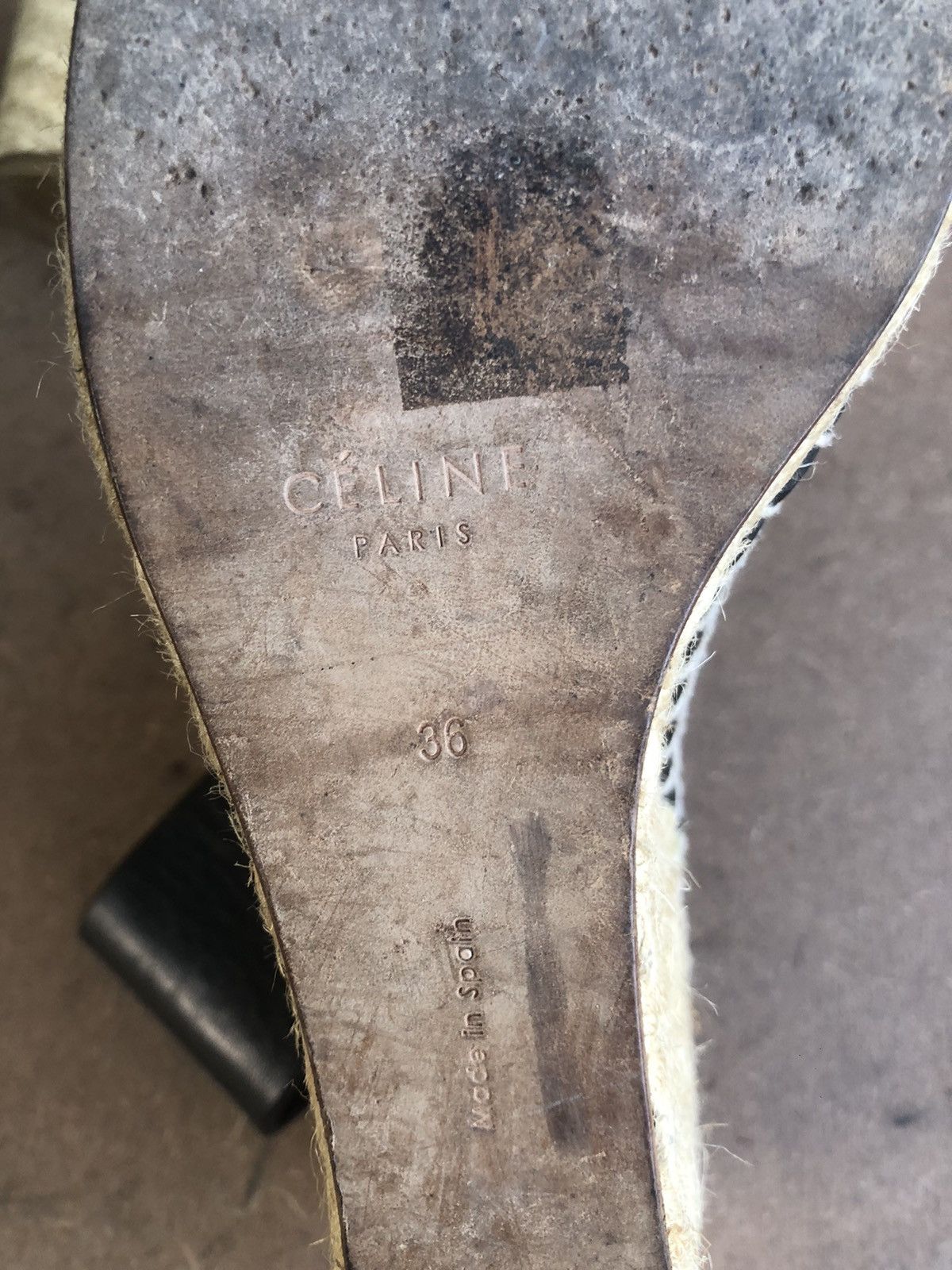Celine CELINE Black Wedge Sole Size 36 Size US 7 / IT 37 - 9 Thumbnail