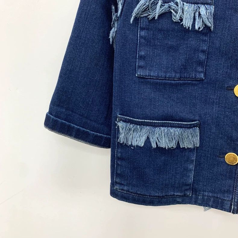 Louis Vuitton Louis Vuitton Navy multi-pocket fringed cotton crew neck d Size XXS / US 00 / IT 34 - 4 Thumbnail