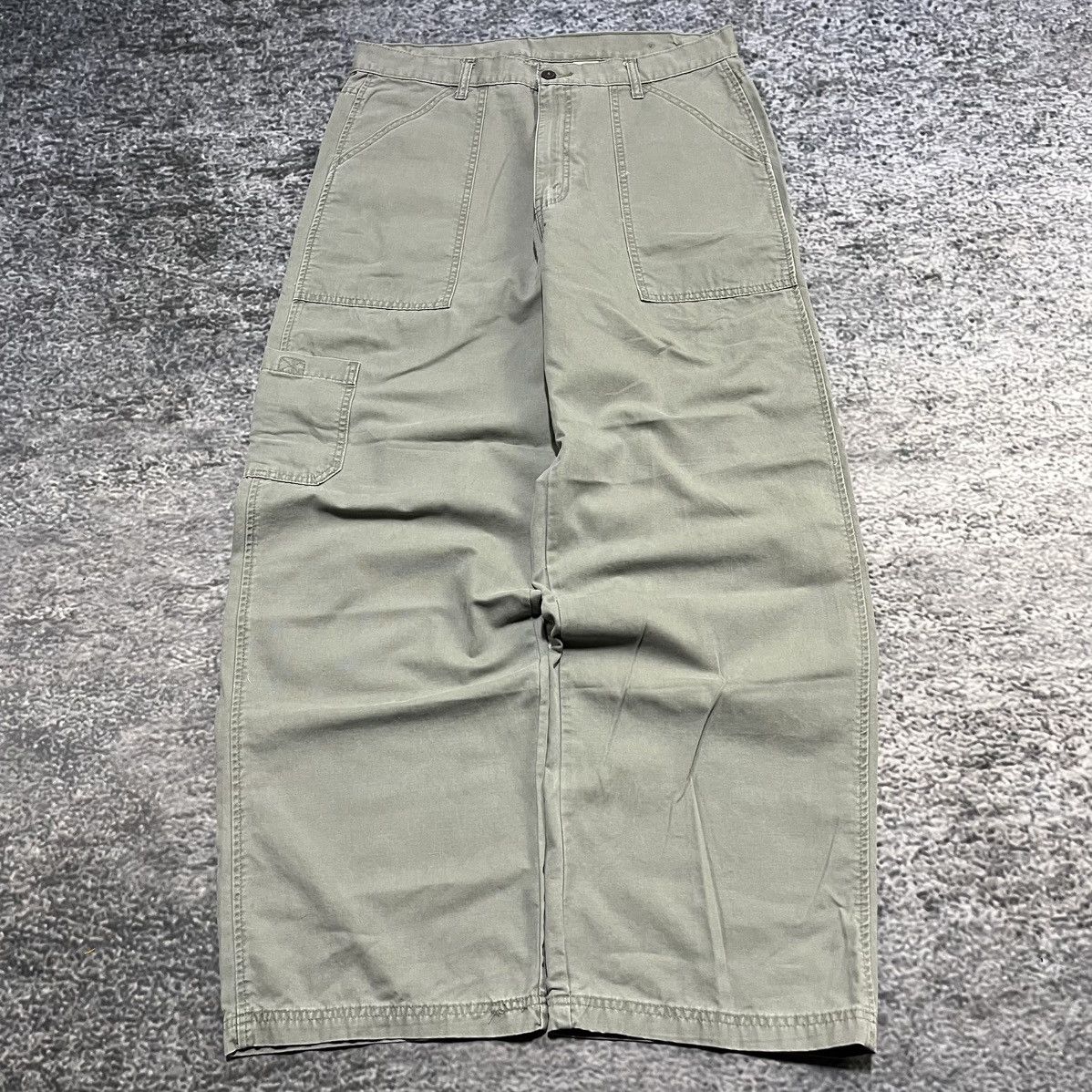 Levi's Vintage Y2K Levi's Baggy Wide Leg Skater Utility Pants 36x30 Size US 36 / EU 52 - 2 Thumbnail