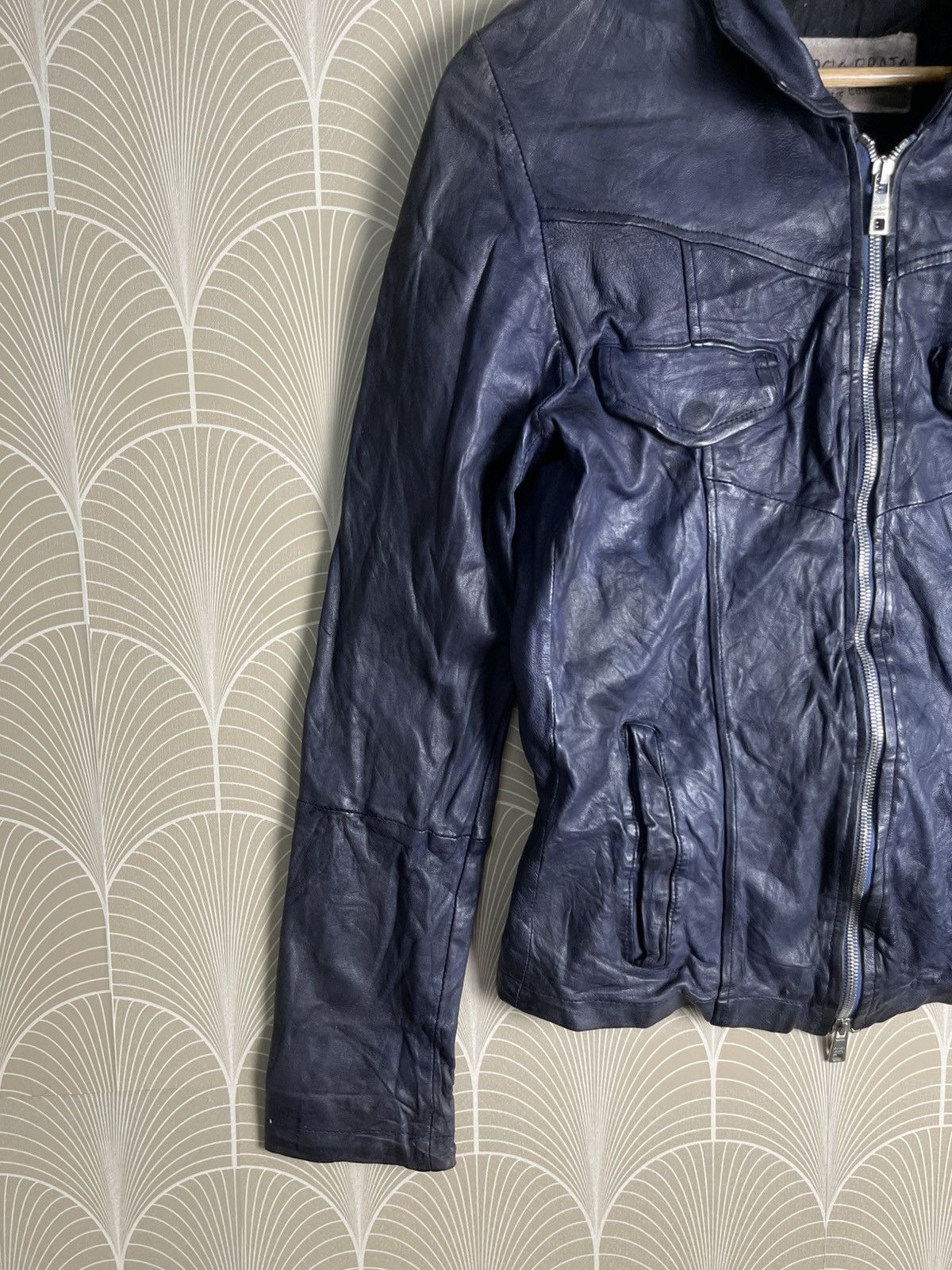 Giorgio Brato VINTAGE GIORGIO BRATO ORGANIC EDITION BIKER LEATHER JACKET Size US S / EU 44-46 / 1 - 3 Thumbnail