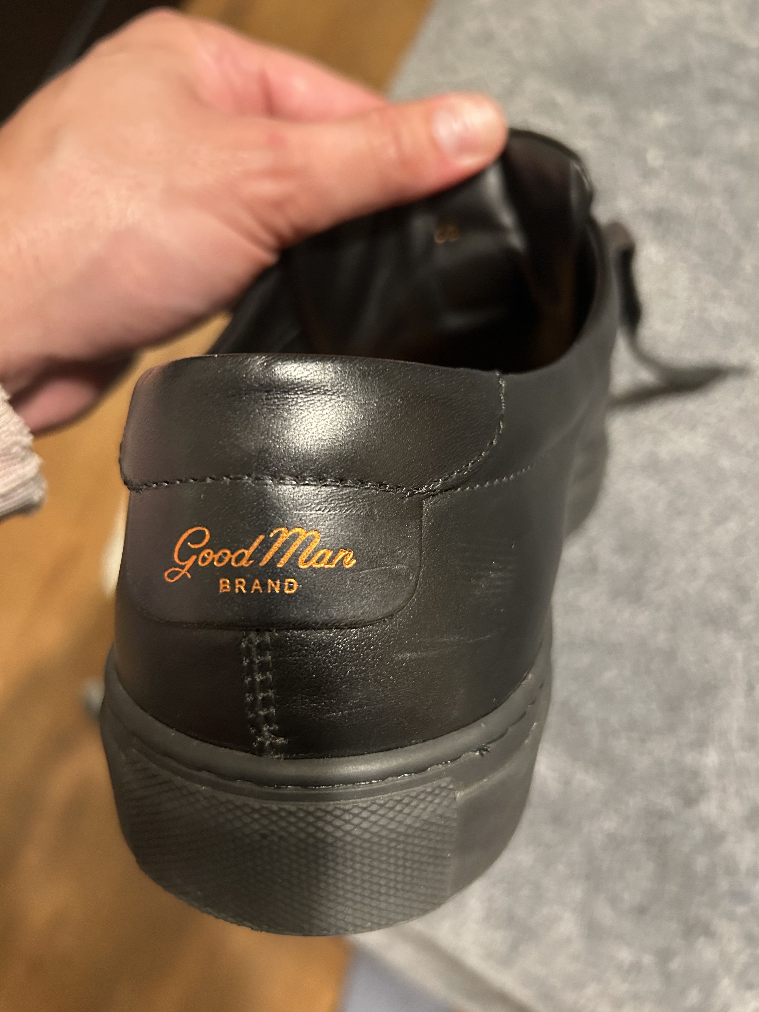 Good Man Brand Good Man Black Leather Sneakers - Made in Italy Size US 12 / EU 45 - 2 Thumbnail