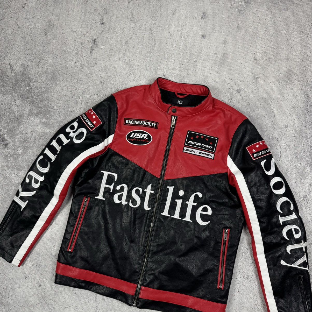 Vintage Racing Moto Formula 1 Leather Jacket Ferrari F-1 Mercedes Size US M / EU 48-50 / 2 - 7 Thumbnail