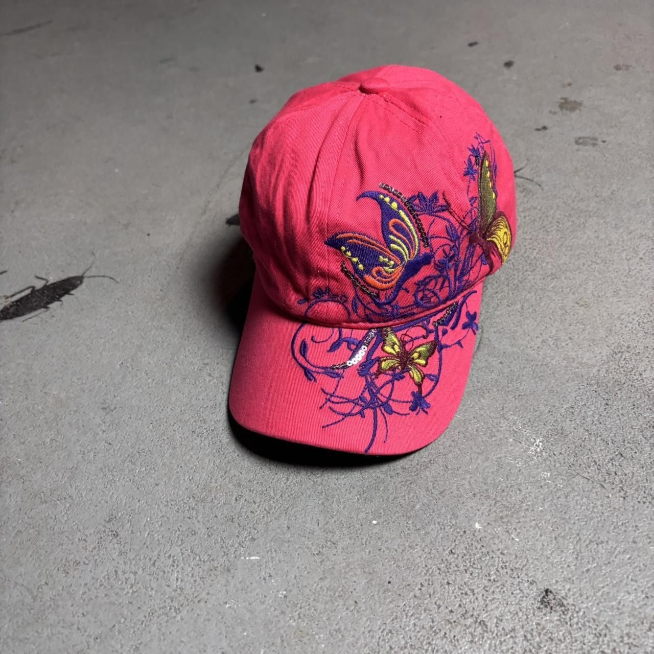 Japanese Brand × Vintage Pink butterfly cap Size ONE SIZE - 2 Thumbnail