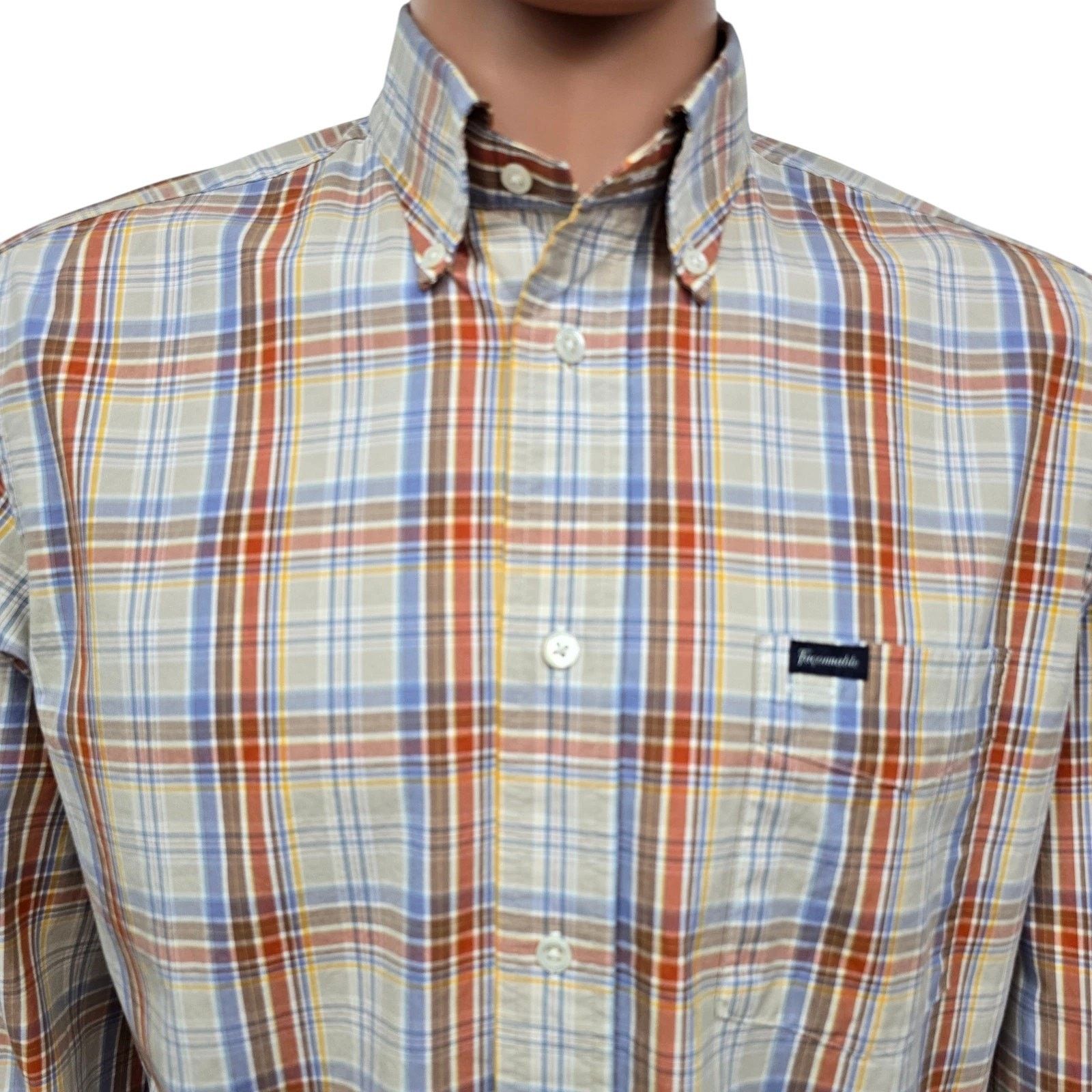 Faconnable FACONNABLE Shirt Men M Classic Multicolor Plaid Button down Size US M / EU 48-50 / 2 - 2 Thumbnail