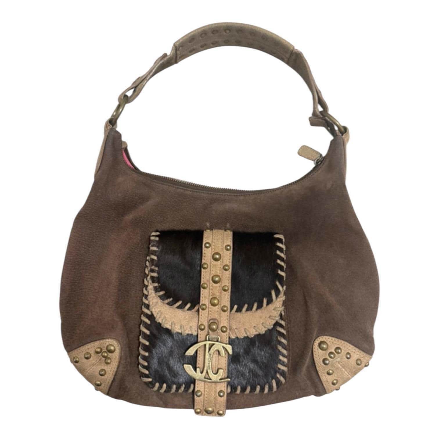 Roberto Cavalli The Cavalli Suede Large Shoulder Bag Size ONE SIZE - 1 Thumbnail