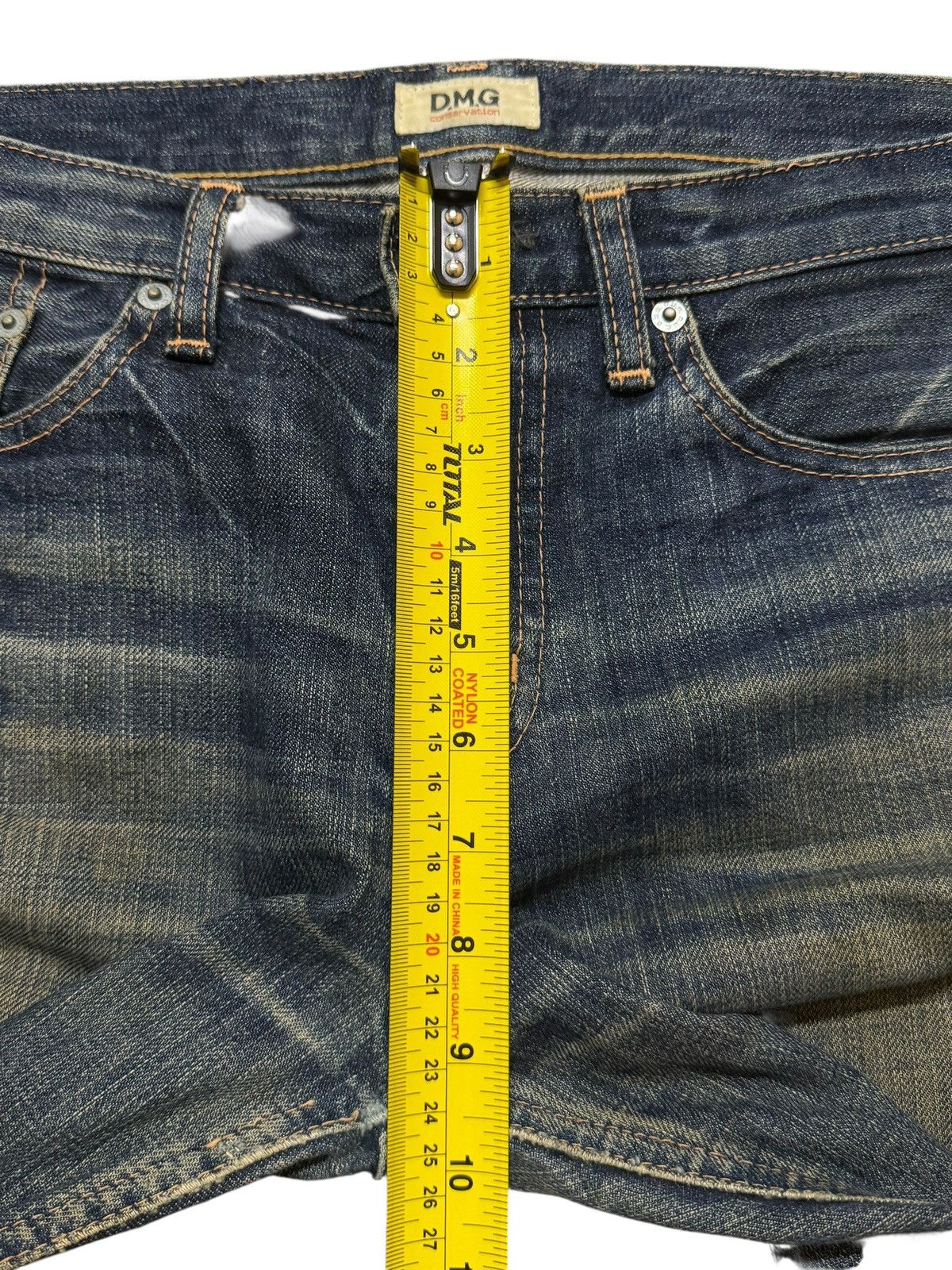semanticdesign Vintage Y2K Japanese DMG Mud Wash Faded Whisker Straight Leg Size US 32 / EU 48 - 12 Thumbnail