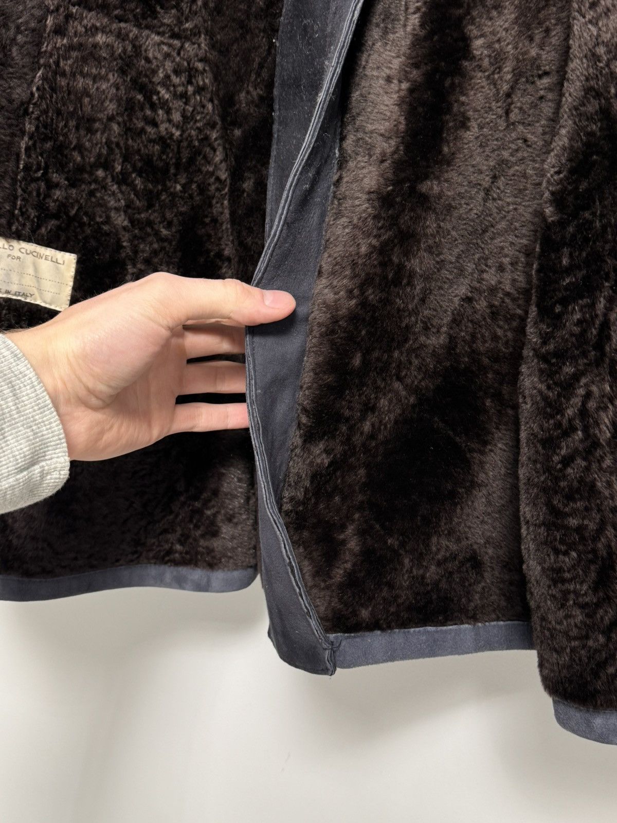 Brunello Cucinelli Brunello Cucinelli Shearling Leather Biker Fur Heavy Coat Size US XXL / EU 58 / 5 - 16 Thumbnail
