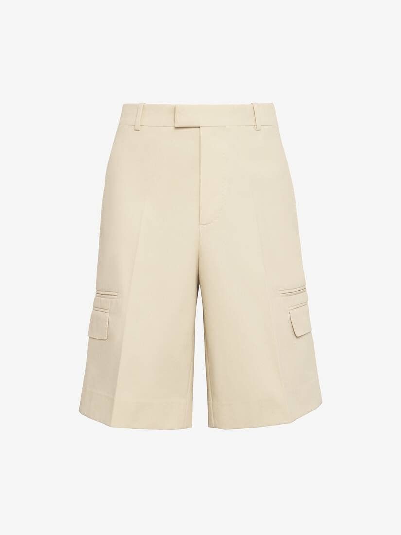 Alexander McQueen o1w1db10725 Double Pocket Tailored Shorts in Pale Beige Size US 34 / EU 50 - 1 Thumbnail