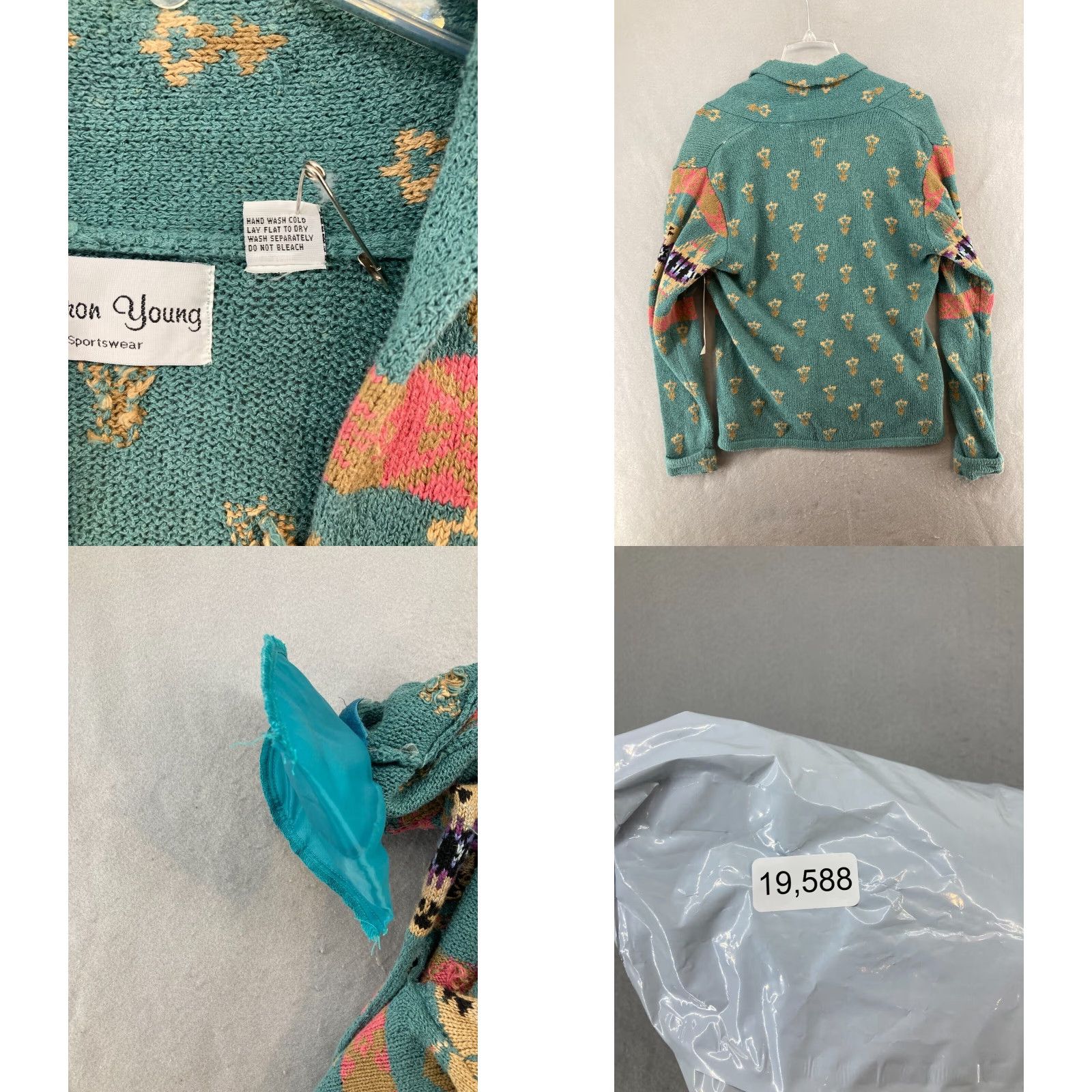 Vintage VINTAGE Sharon Young Sweater Cardigan Womens Small Southwestern Geometric Knit V-Neck Western Cowgirl All Seasons Mens/Womens? Size S / US 4 / IT 40 - 8 Thumbnail