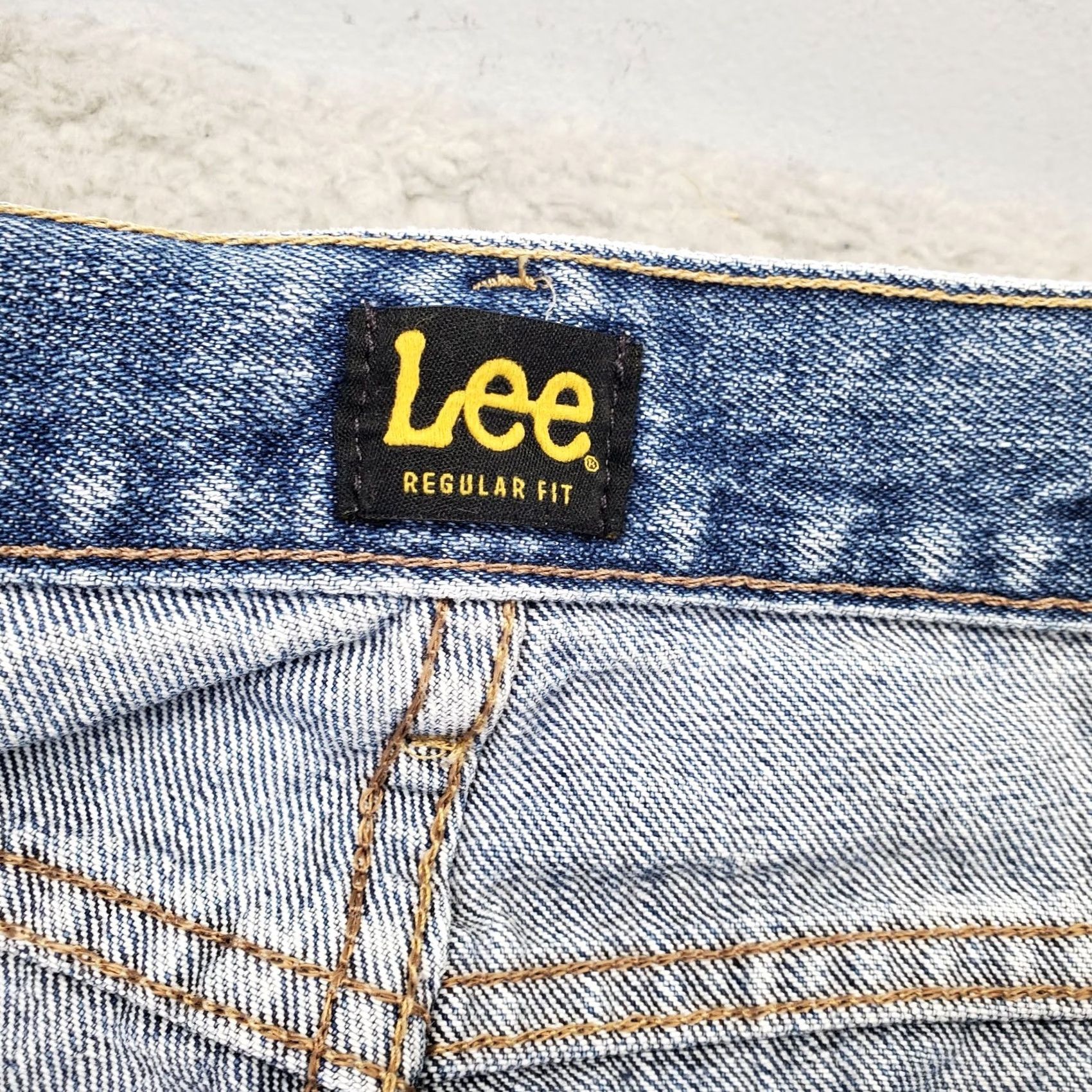 Lee Lee Jeans Mens Size 38 Regular Blue Denim Flat Front Medium Wash Straight Leg Jeans Size US 38 / EU 54 - 7 Thumbnail