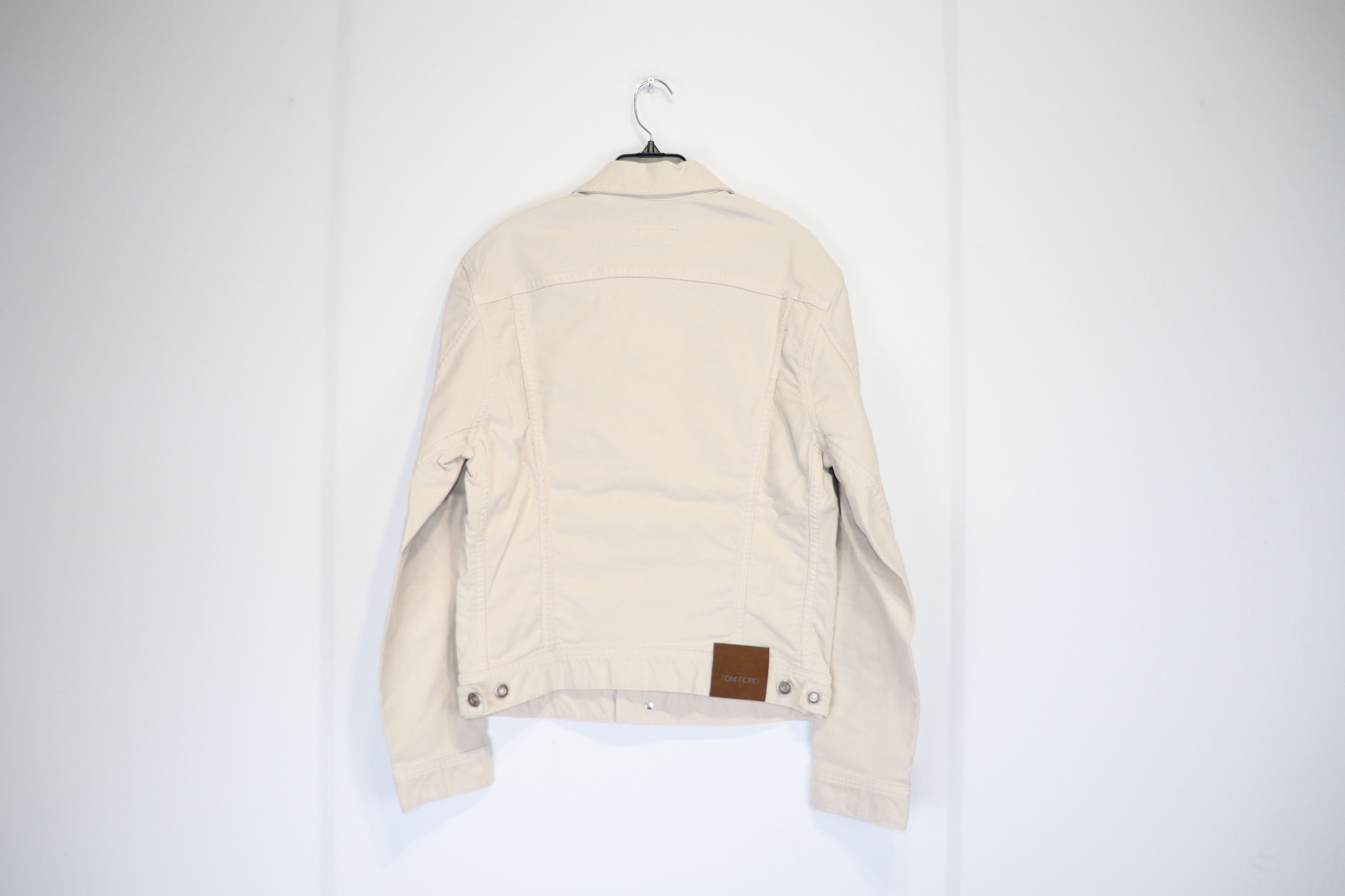 Tom Ford o1rshd1 Campionario Denim Jacket with Leather in White Size US M / EU 48-50 / 2 - 6 Thumbnail