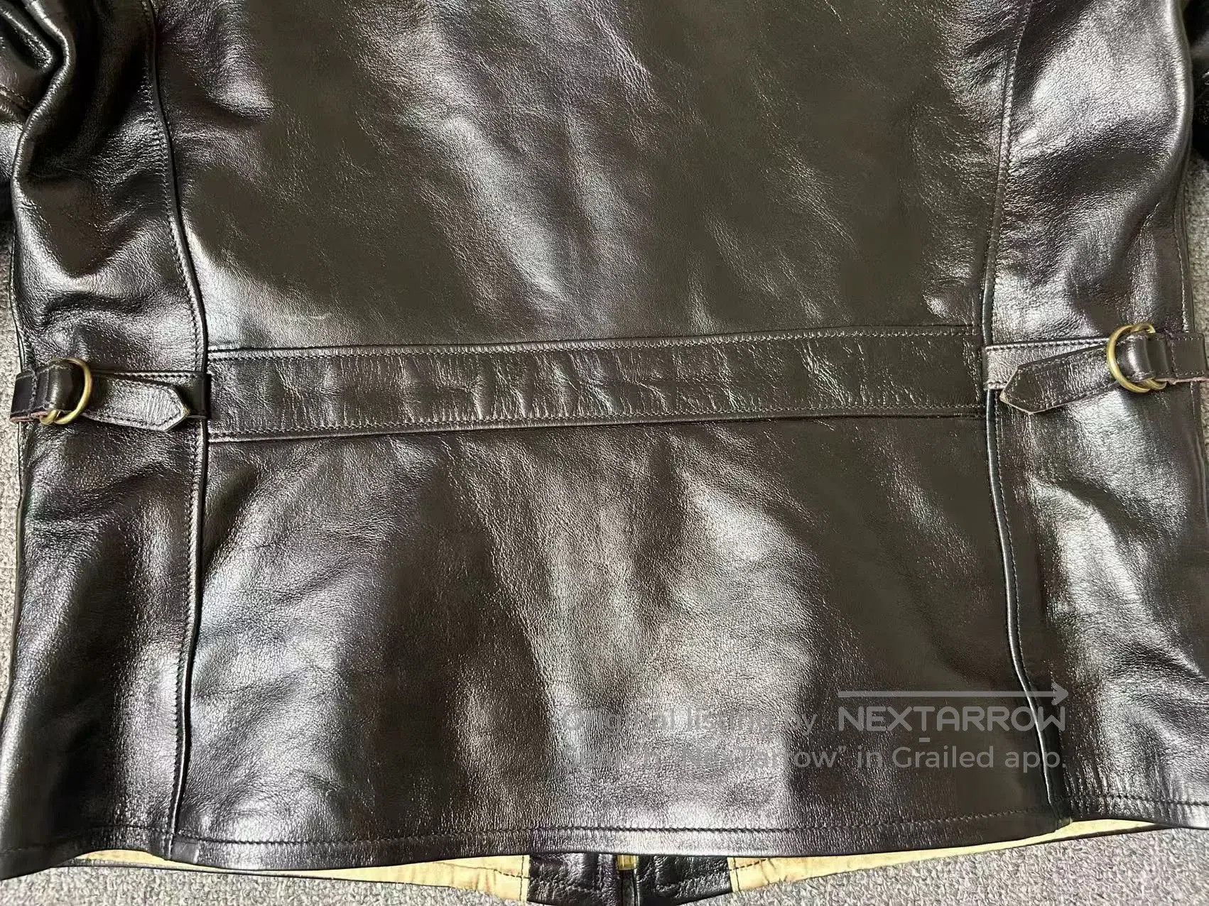 California Republic rare black leather jacket with unique design. Size US XXL / EU 58 / 5 - 7 Thumbnail