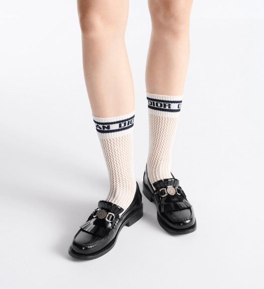 Dior o1w1db11225 KDB962 Emblem Loafers in Black Size US 6 / IT 36 - 4 Thumbnail