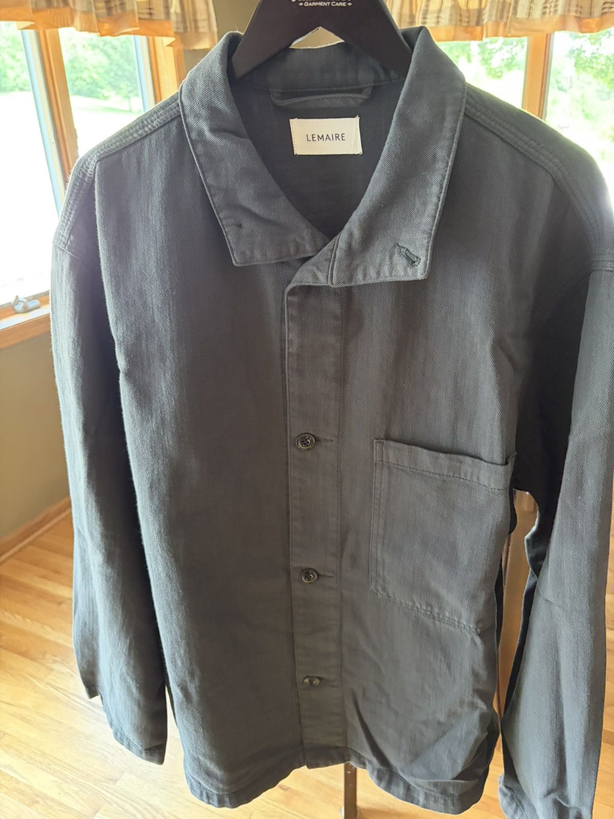 Lemaire Lemaire Gray Stand Collar Denim Jacket Size US L / EU 52-54 / 3 - 1 Thumbnail