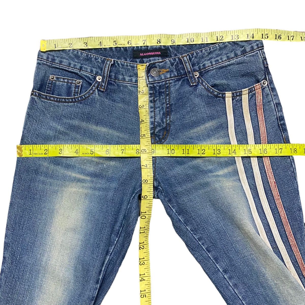 Japanese Brand Super Flare🔥 ALGONQUINS Hypnotic Denim Flare Jeans Size 28" / US 6 / IT 42 - 17 Thumbnail