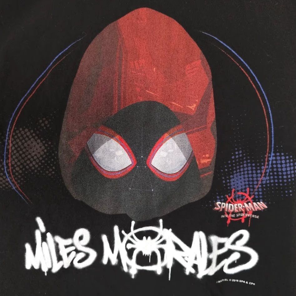 Vintage Marvel Spider-Man Into The Spider-Verse T Shirt Mens 2XL Black Miles Morales Size US XXL / EU 58 / 5 - 3 Thumbnail