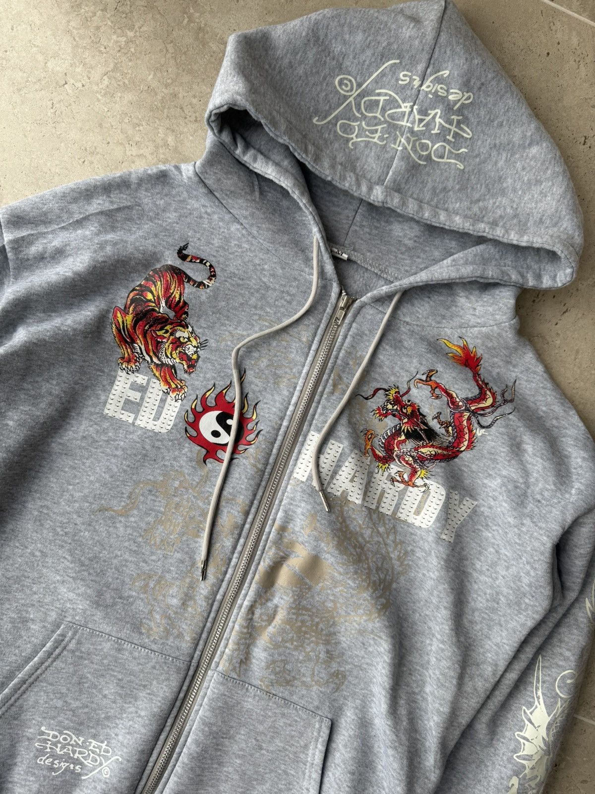 Ed Hardy Rare Vintage Ed Hardy Hoodie by Christian Audigier Size US M / EU 48-50 / 2 - 3 Thumbnail